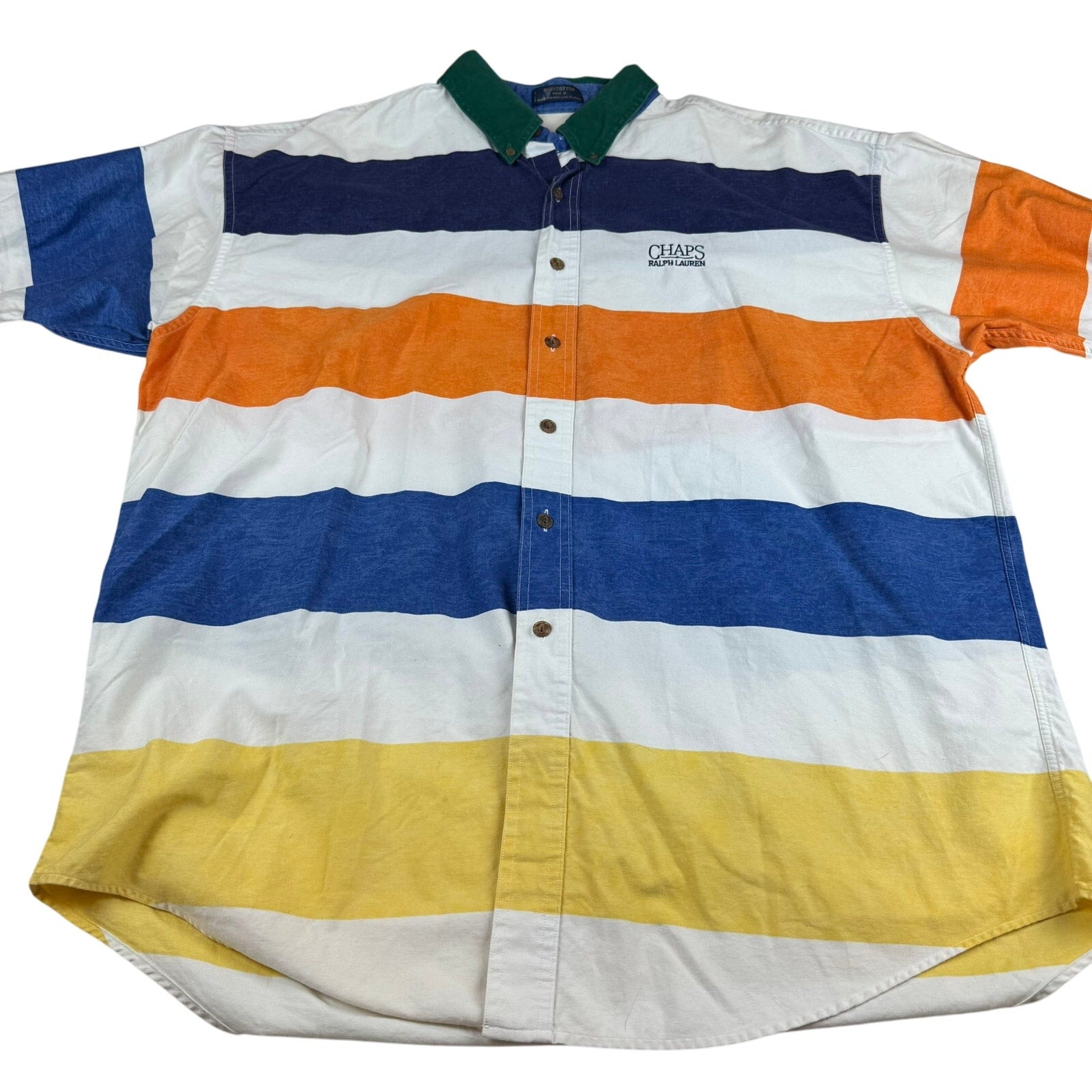 Vintage Chaps Ralph Lauren Striped Button Down - XL