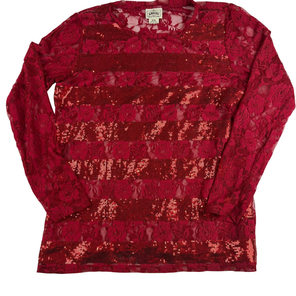 Ariat Sheer Lace Western Shirt - Women's Size XL
