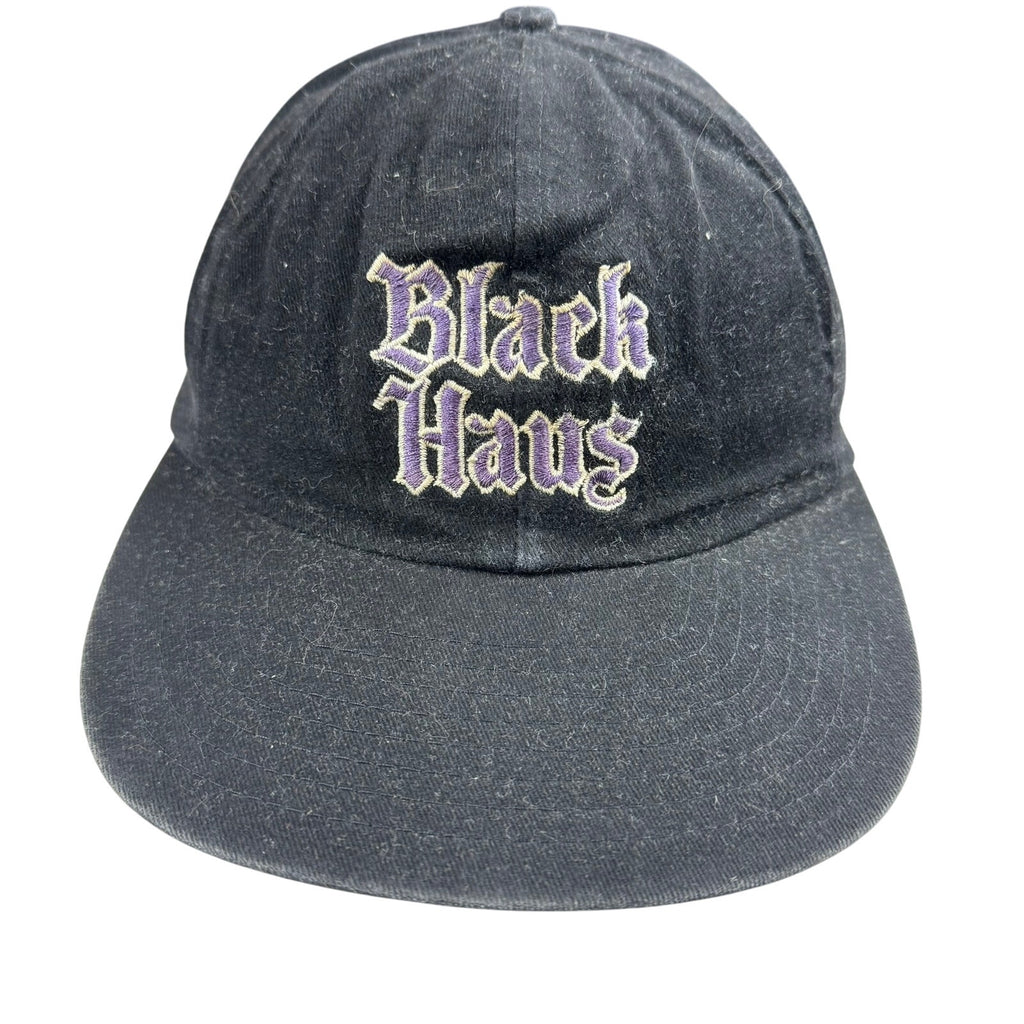 Vintage Black Haus Snapback Hat - Good Condition
