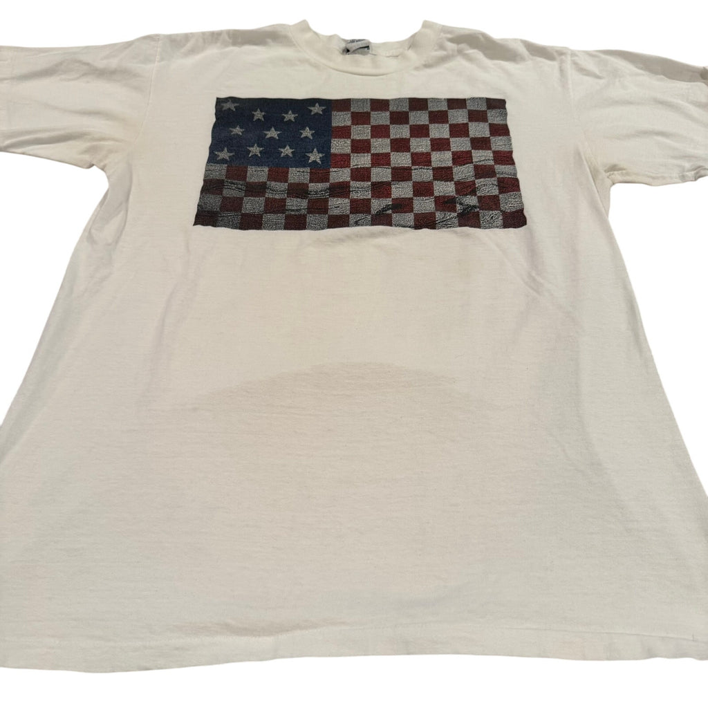Vintage USA Checkered Flag T-Shirt - Galt Sand - XL