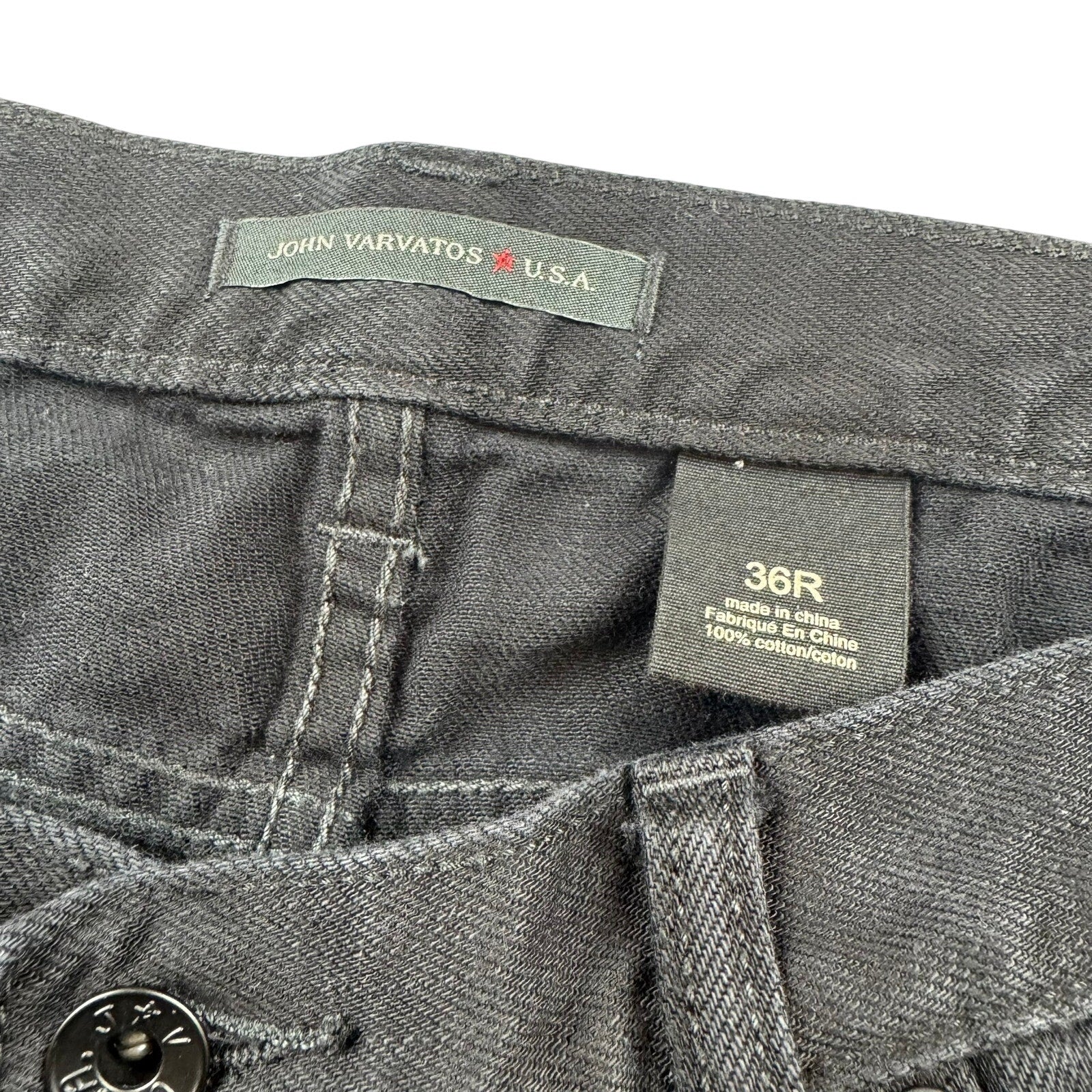 John Varvatos Authentic Black Straight Leg Jeans 36x32
