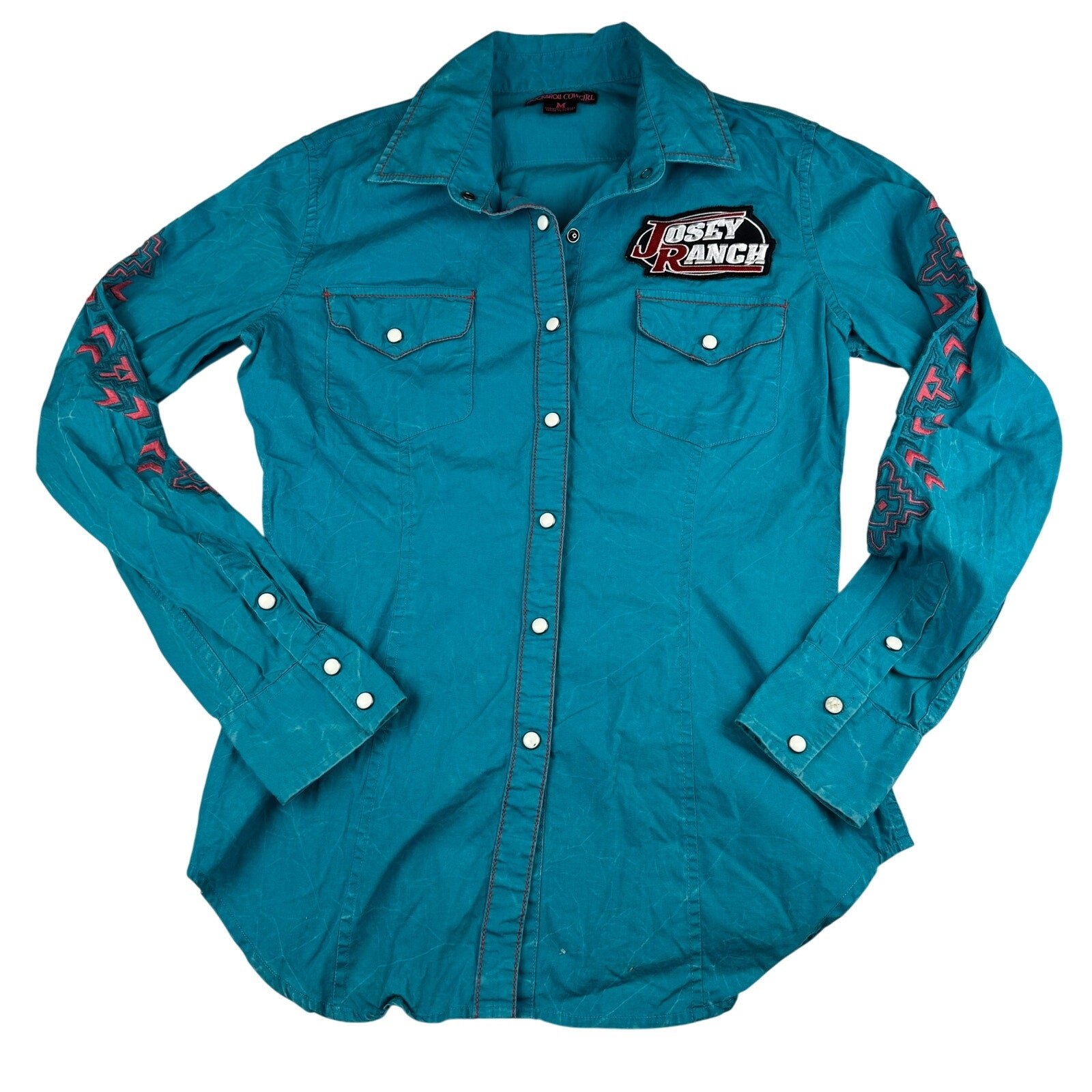 Rock n Roll Cowgirl Pearl Snap Western Shirt - Size Medium