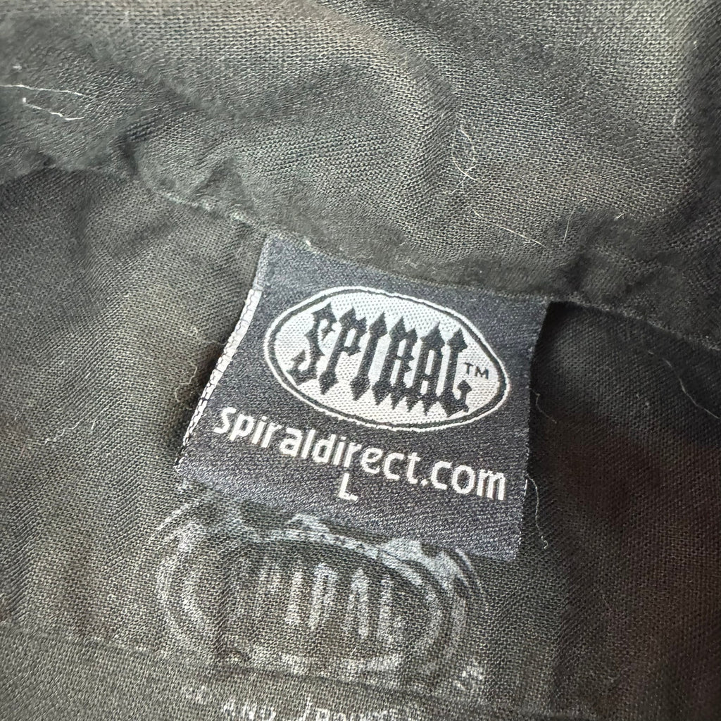 Y2K Spiral Graphic Button Down Shirt - Size Large