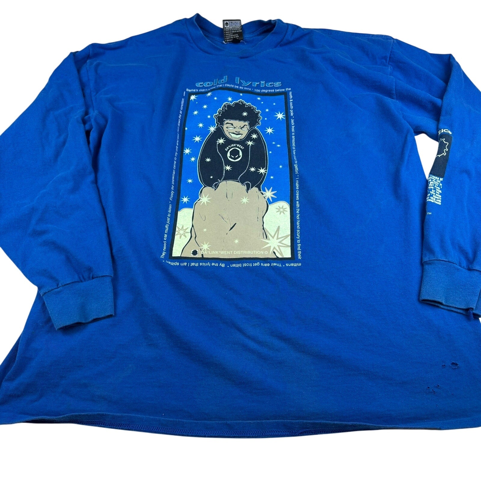 Vintage Da Link Hip Hop Long Sleeve T-Shirt - XXL