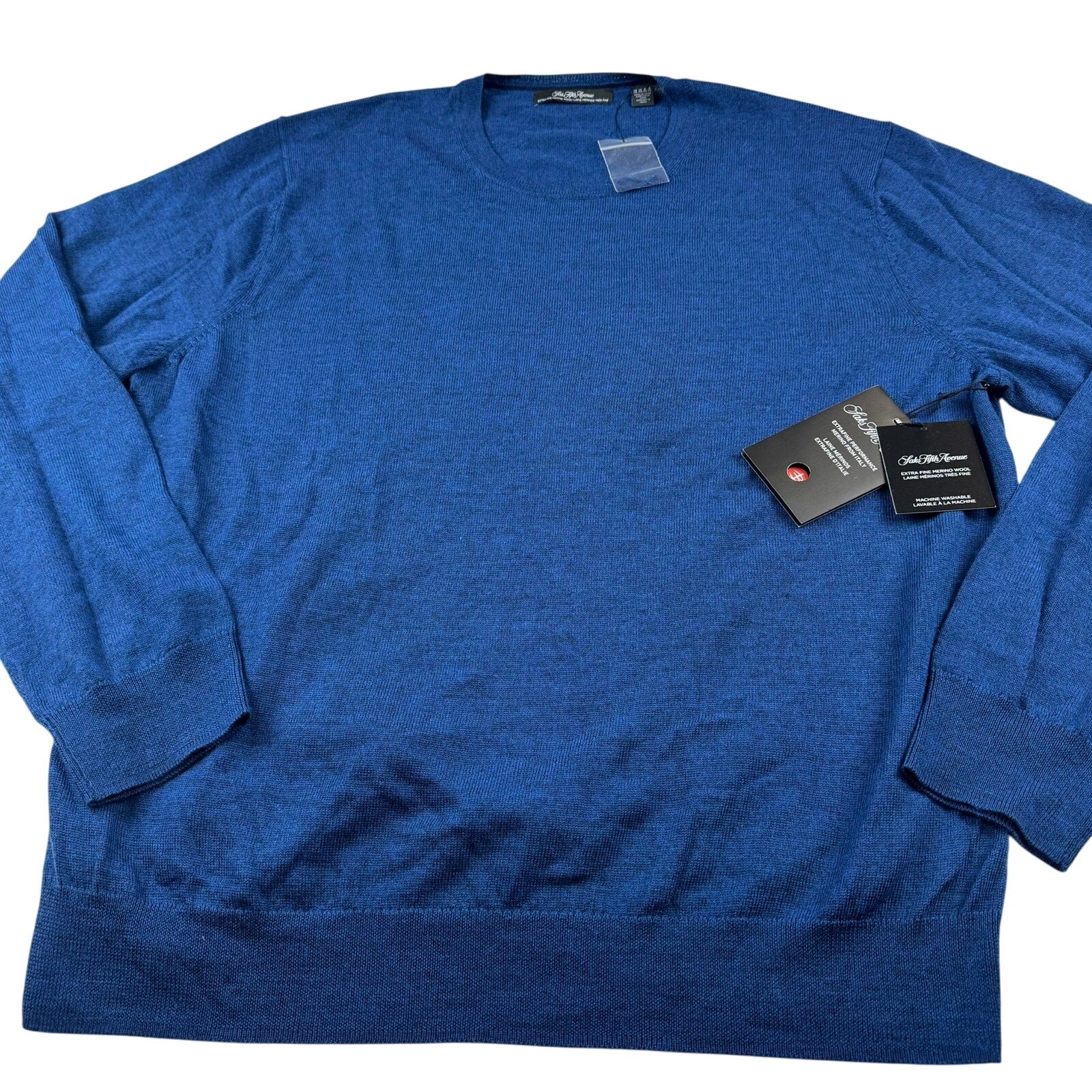 Saks Fifth Avenue Merino Wool Crewneck Sweater - XXL