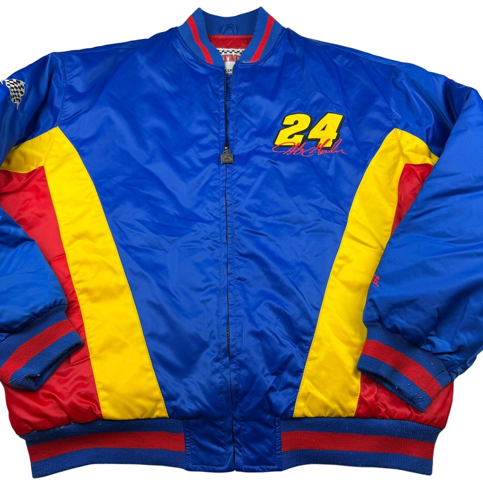 Vintage Jeff Gordon Nascar Nutmeg Bomber Jacket - Large