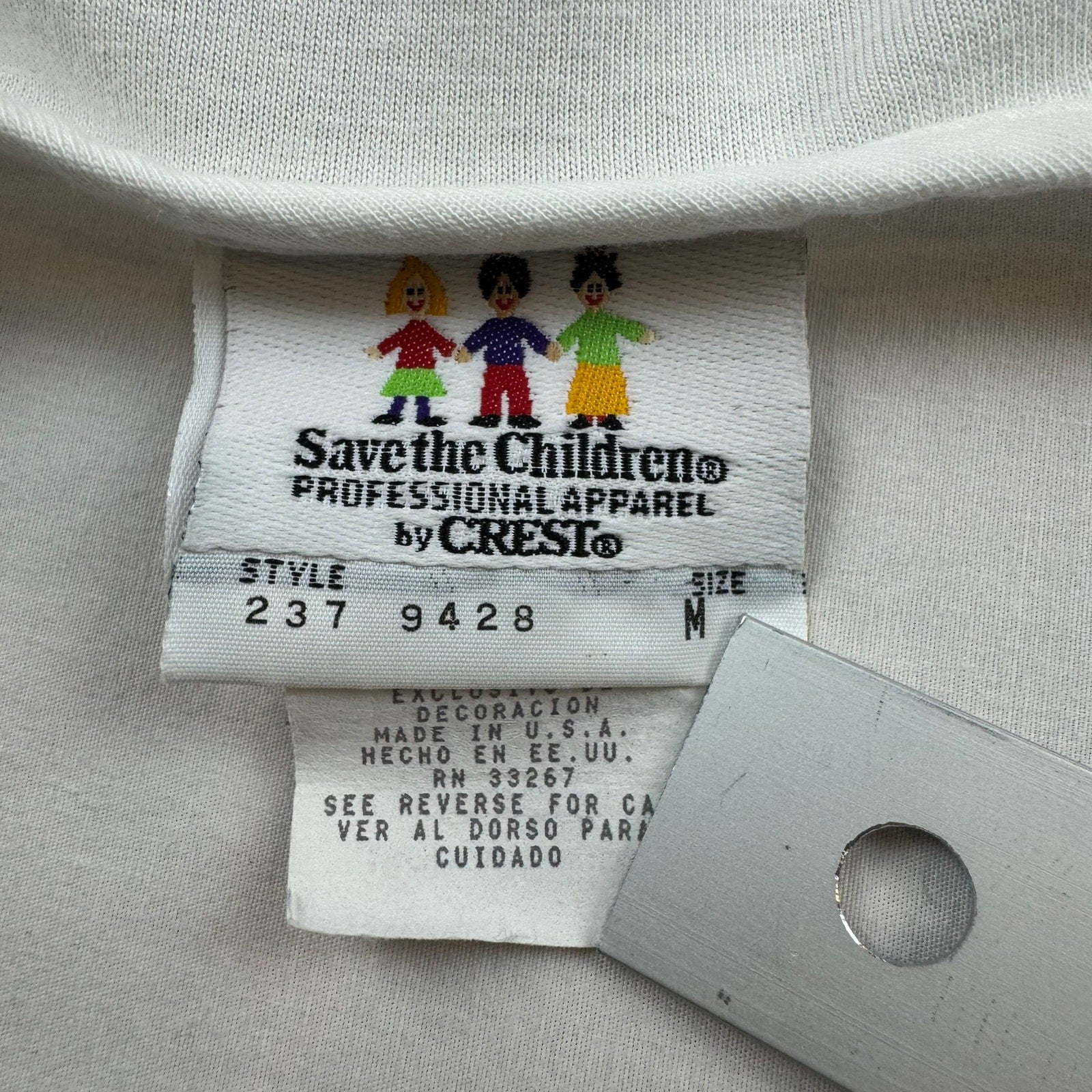 Vintage Crest Save the Children T-Shirt - Size Medium