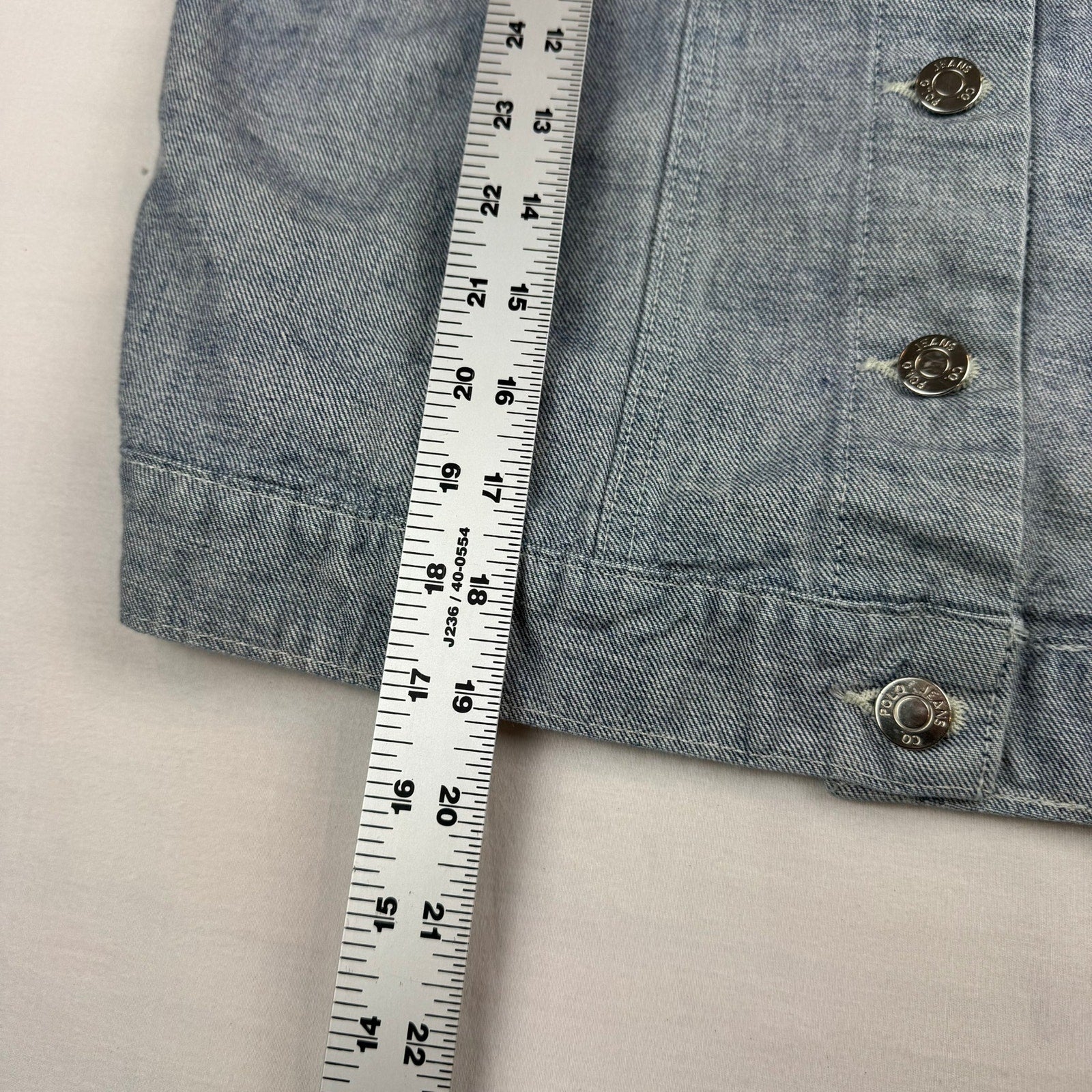 Polo Ralph Lauren Cropped Denim Jacket - Size Large