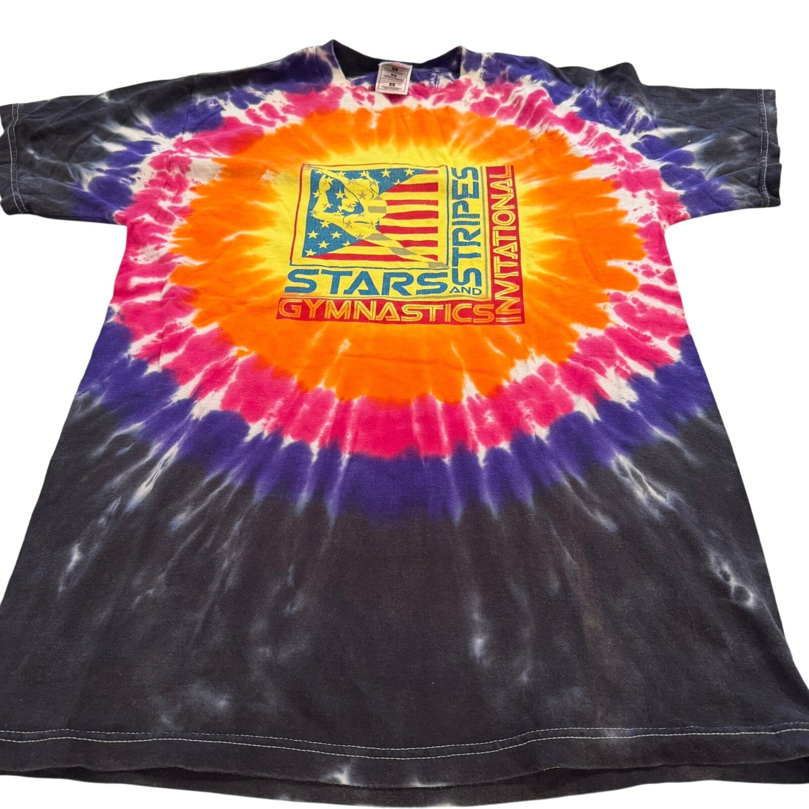 Vintage Tie Dye Gymnastics T Shirt - Size Medium
