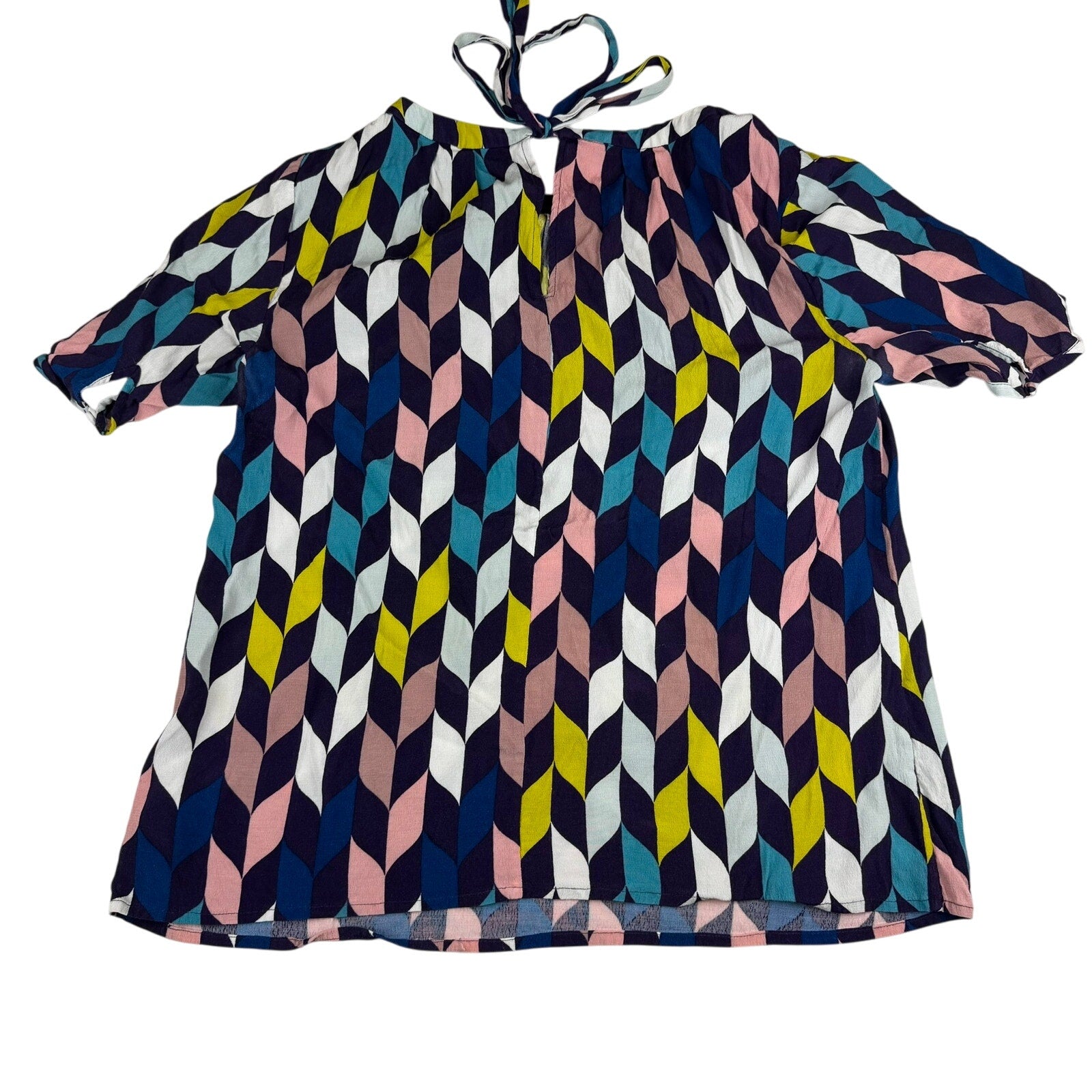 Boden Retro Disco Print Blouse - Size 10 - Excellent Condition