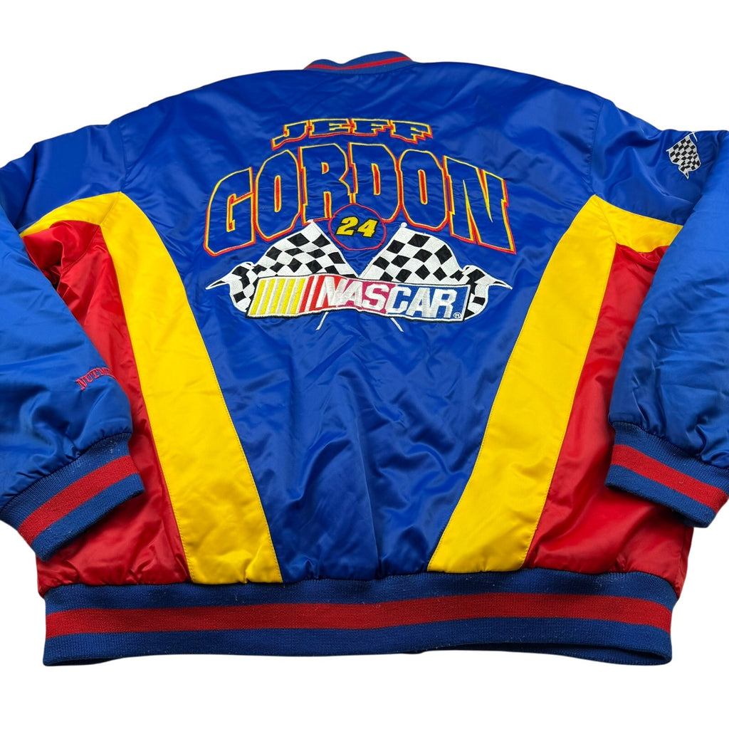 Vintage Jeff Gordon Nascar Nutmeg Bomber Jacket - Large