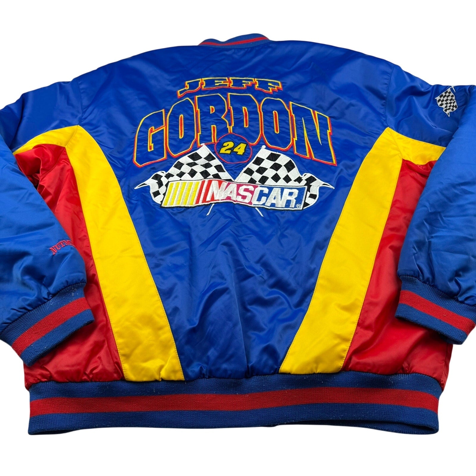 Vintage Jeff Gordon Nascar Nutmeg Bomber Jacket - Large