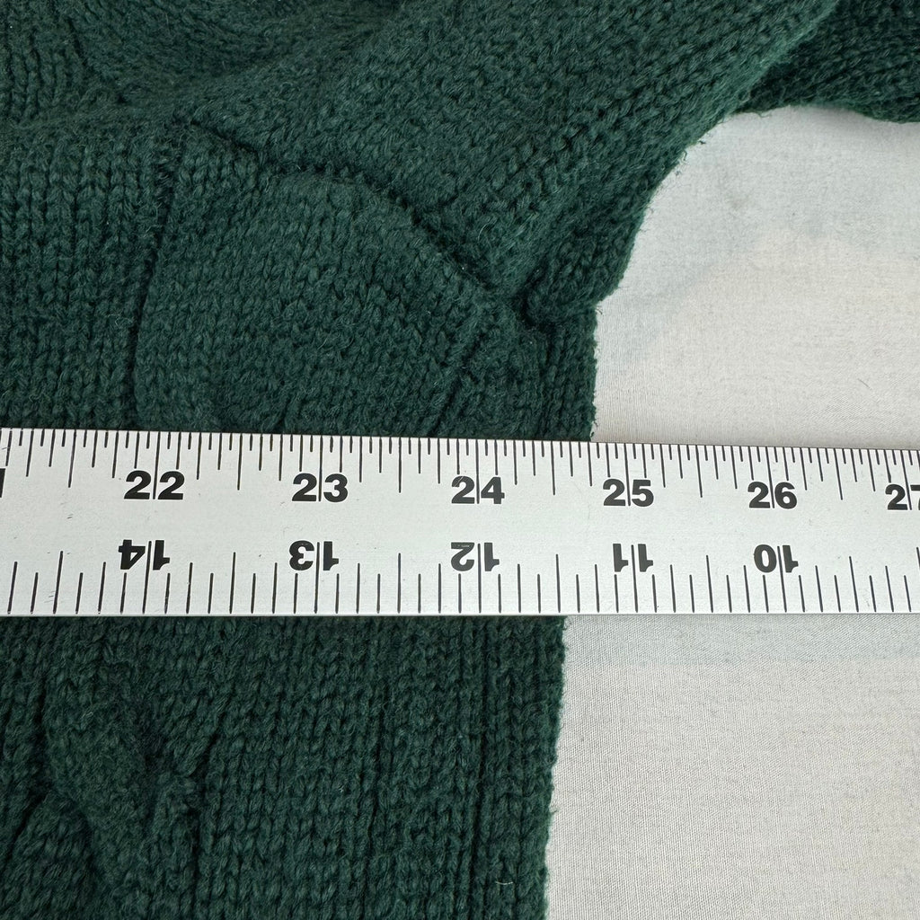 Vintage Y2K Polo Ralph Lauren Green Cable Knit Sweater XXL