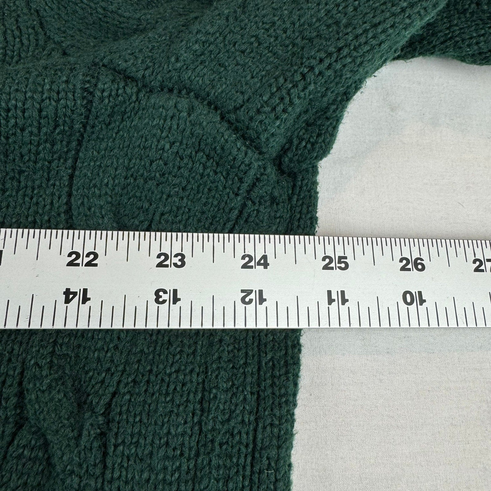 Vintage Y2K Polo Ralph Lauren Green Cable Knit Sweater XXL