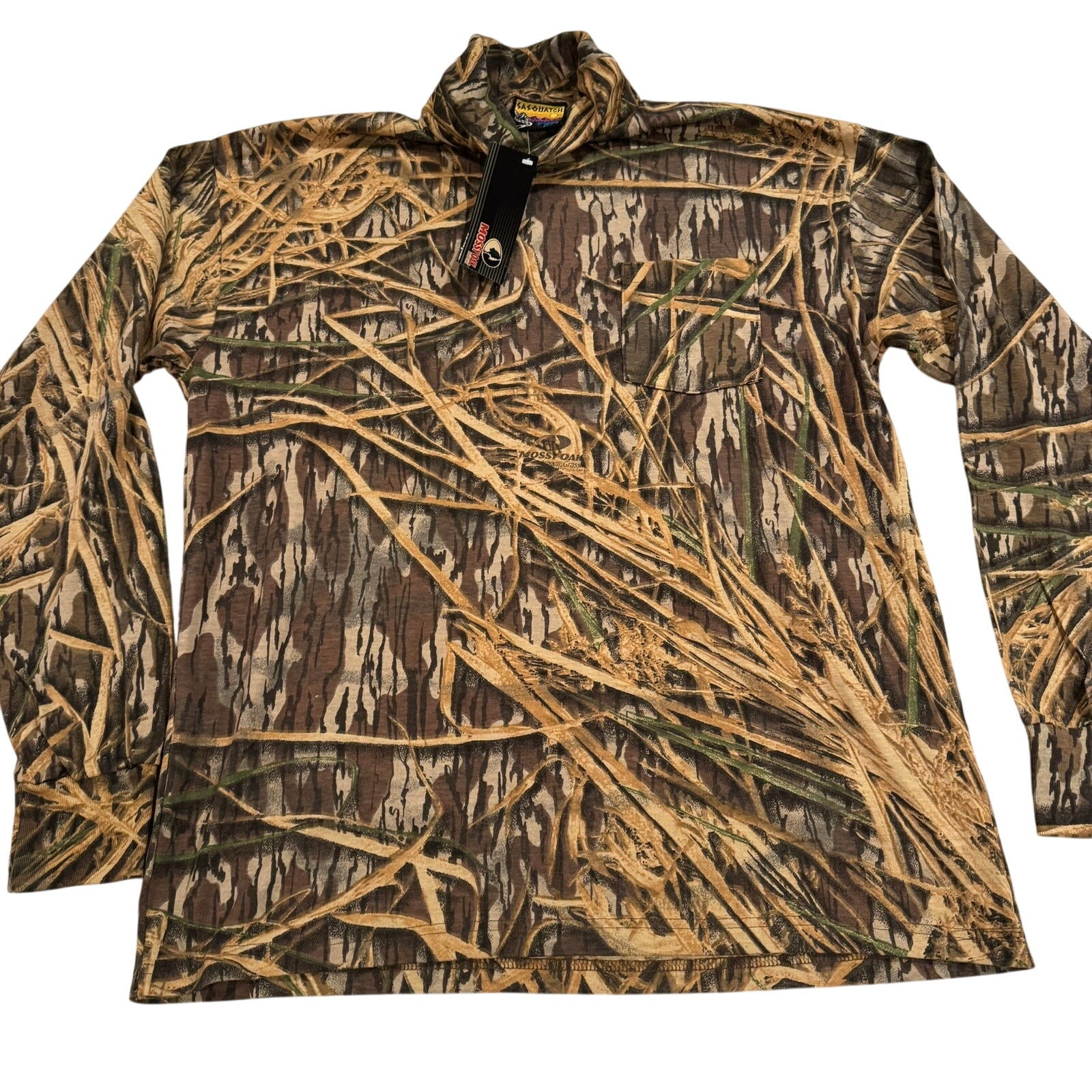 Vintage Sasquatch Mossy Oak Camo Turtleneck - Size XL