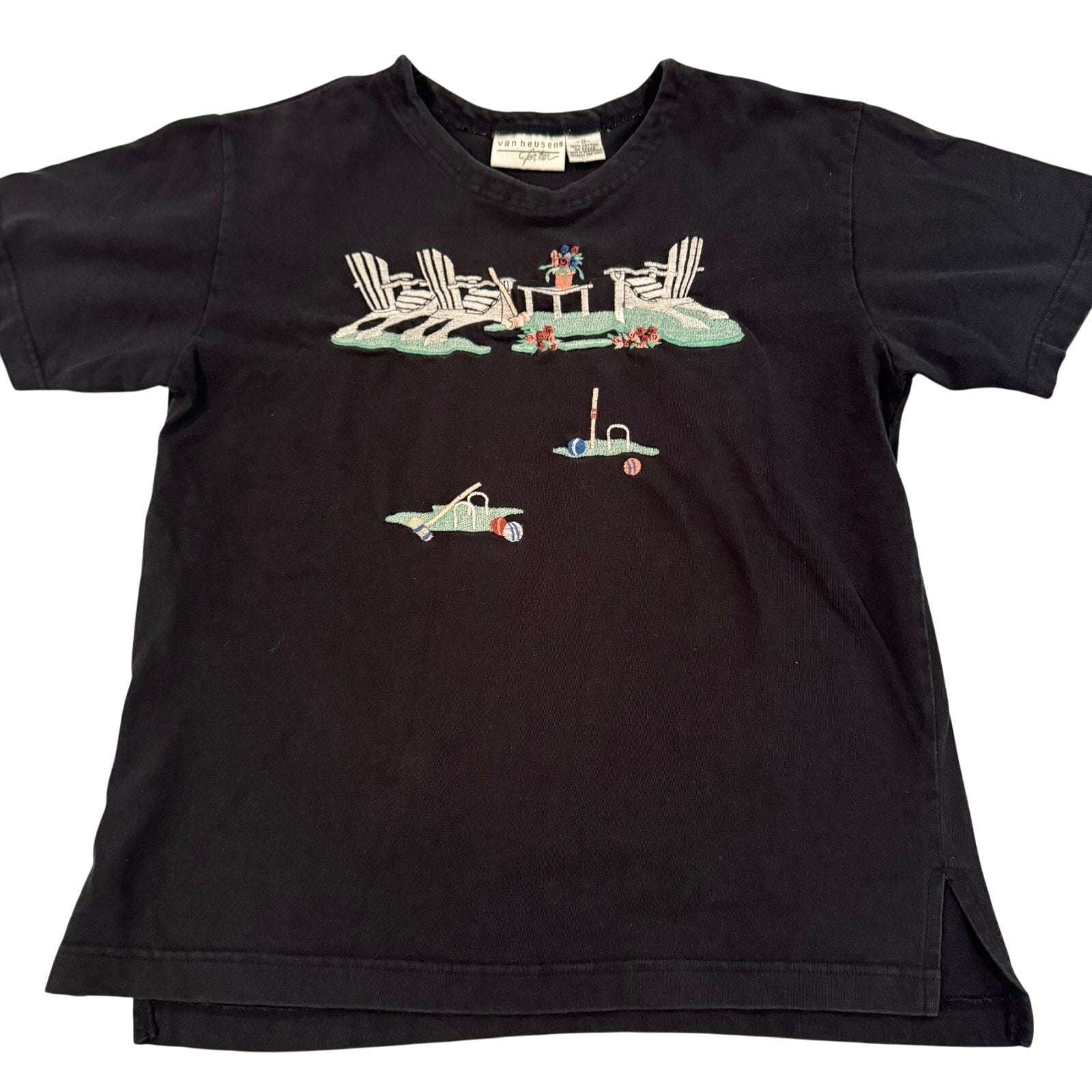Vintage Van Heusen Croquet T-Shirt - Size Small