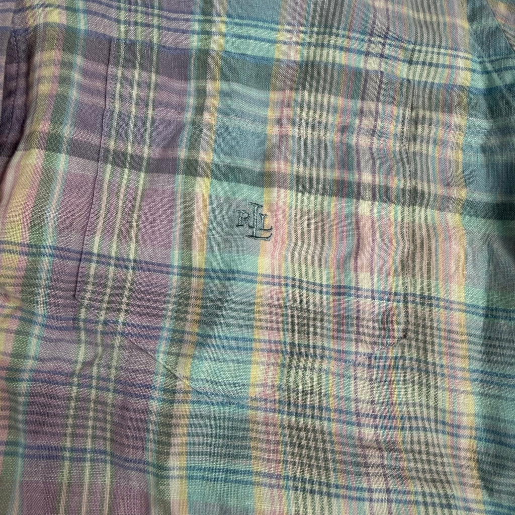 Lauren Ralph Lauren Linen Button Down Shirt - Size 10