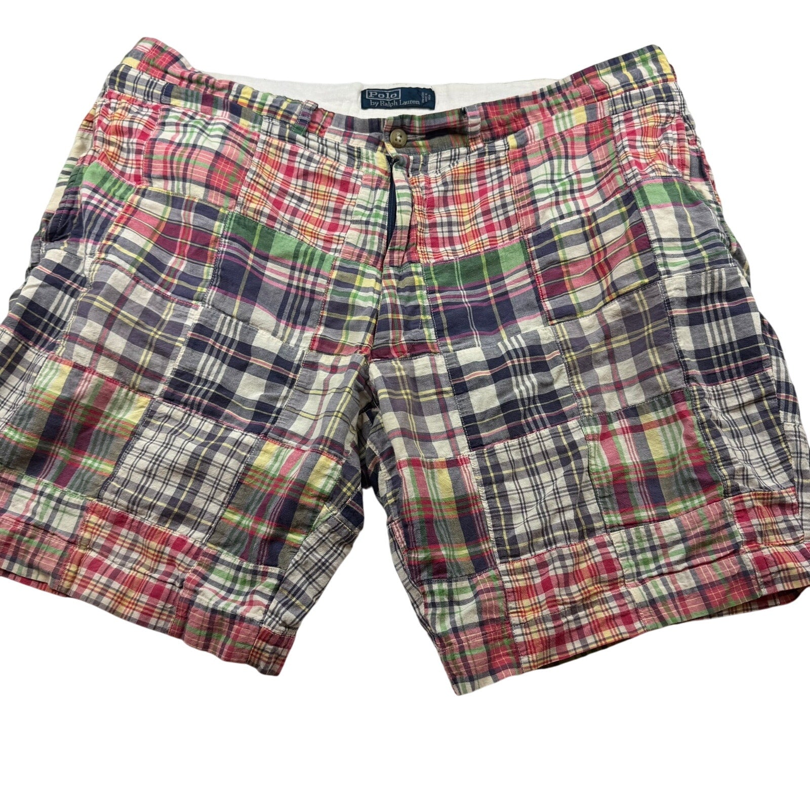 Vintage Polo Ralph Lauren Patchwork Madras Shorts - Size 40