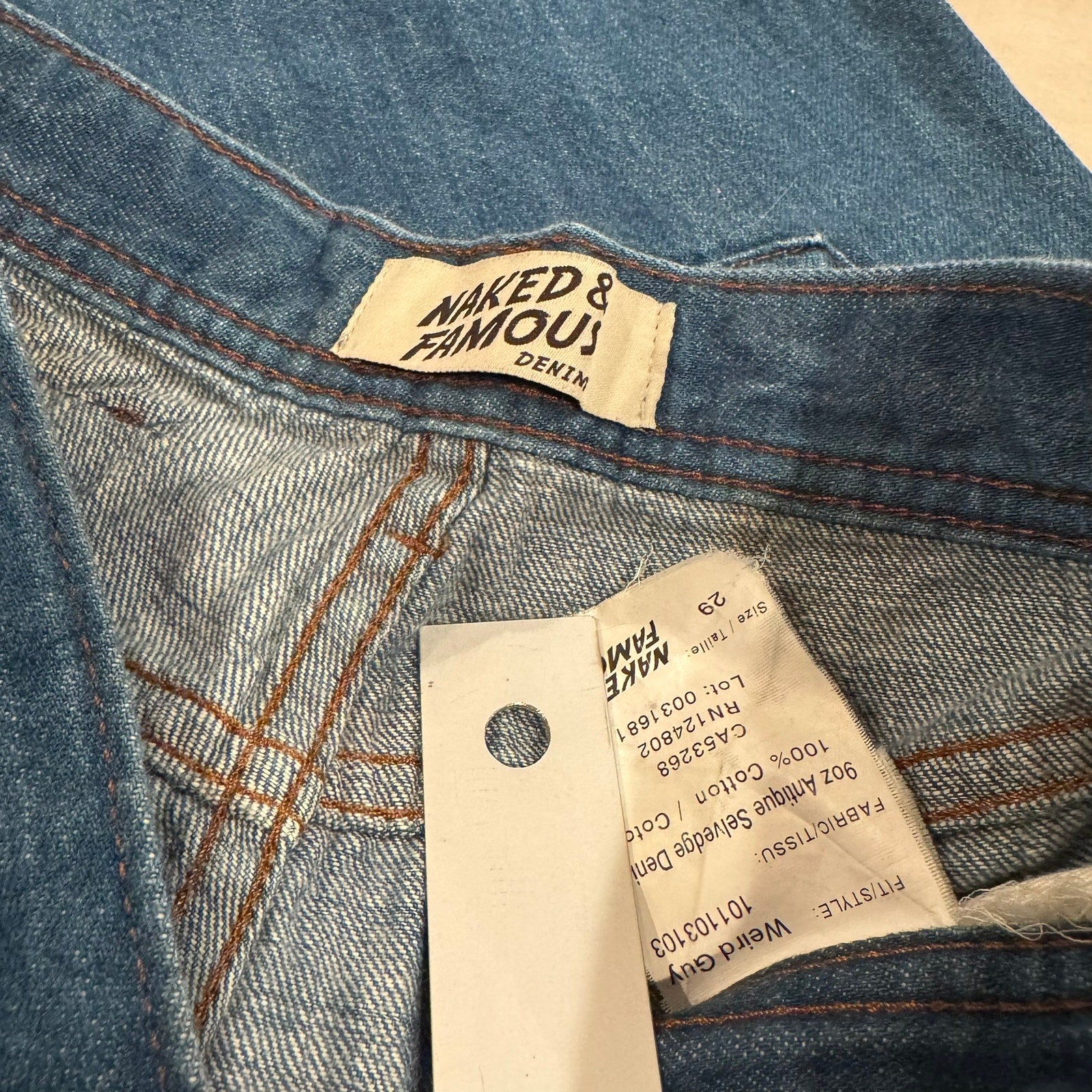 Naked & Famous Weird Guy Jeans - Size 29 - Good Condition
