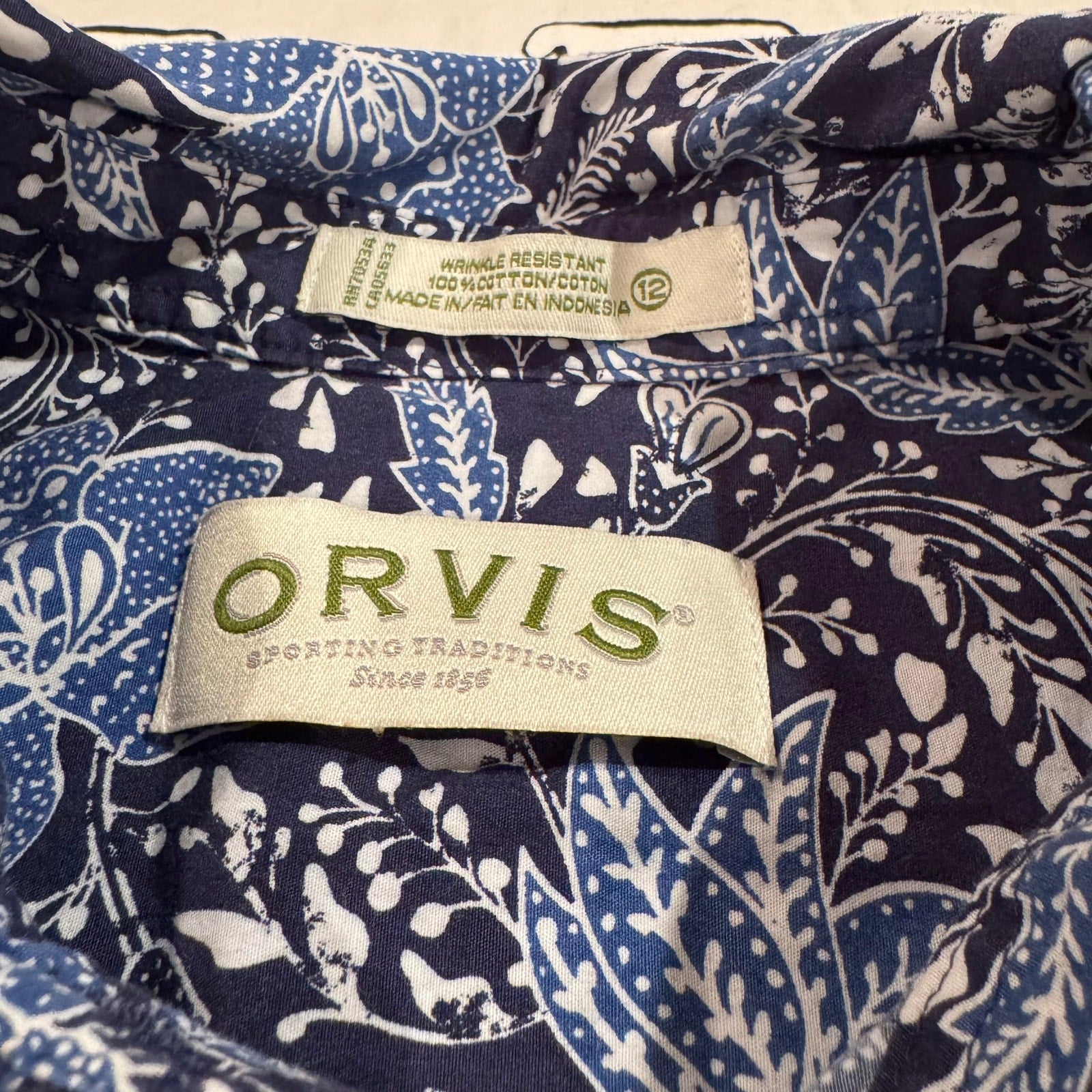 Orvis Button Up Floral Shirt