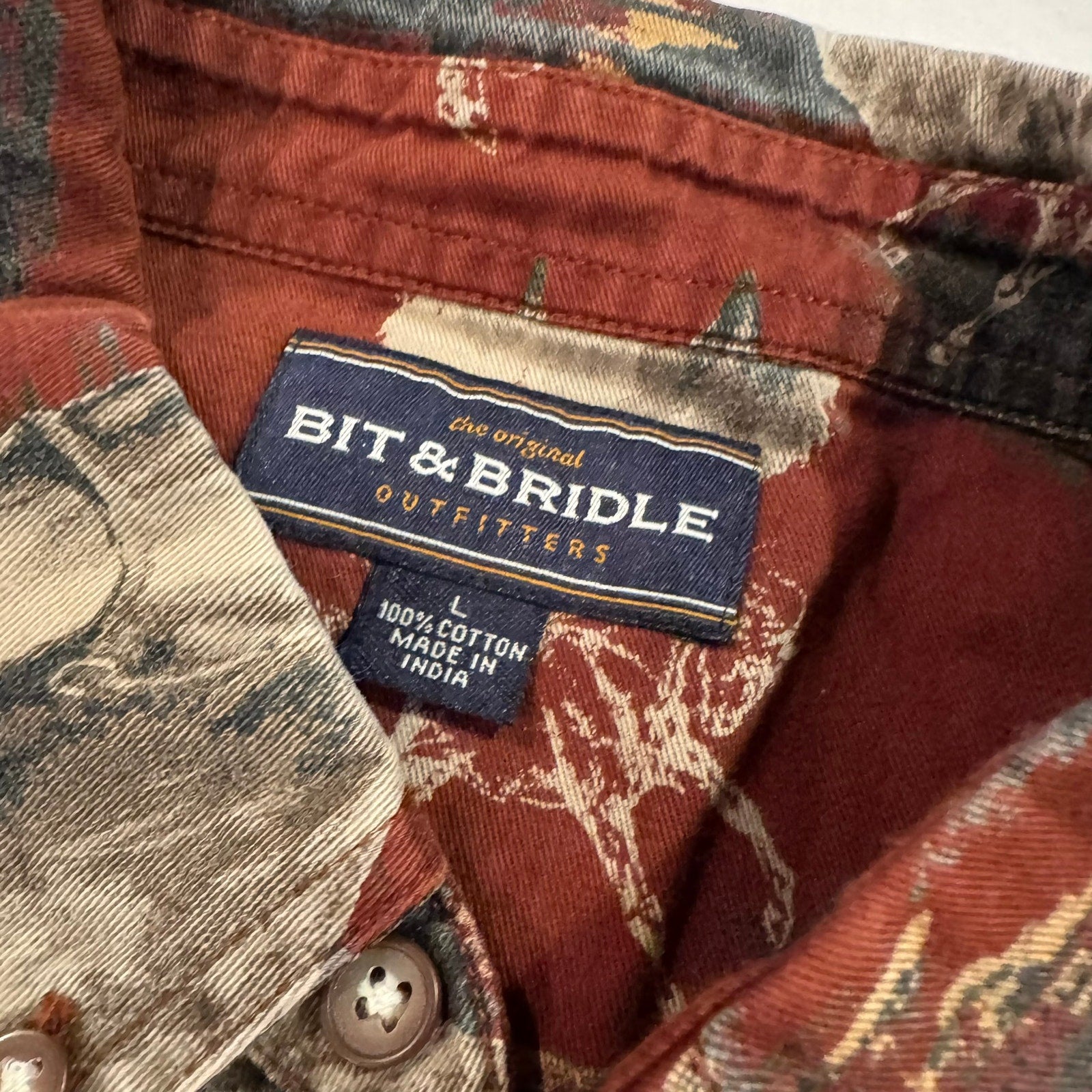 Bit & Bridle Western Horse Button Down Shirt