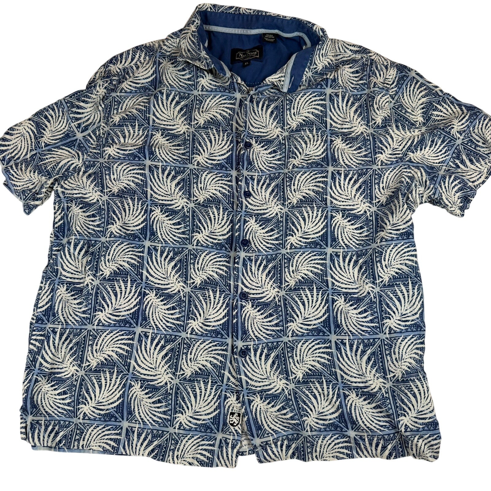 Nat Nast Silk Blend Hawaiian Shirt - Size XL