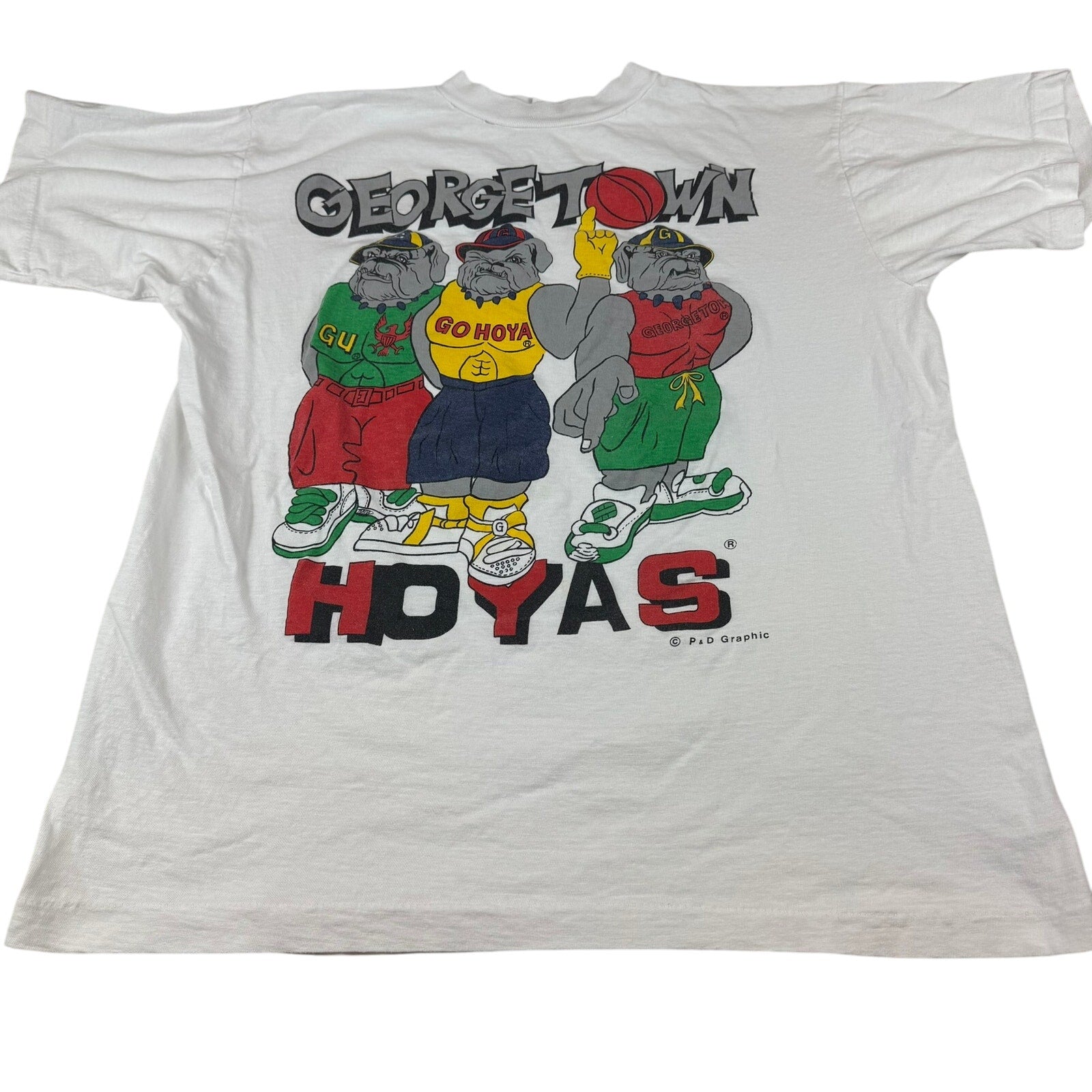 Vintage Georgetown Hoyas T-Shirt - Size Large