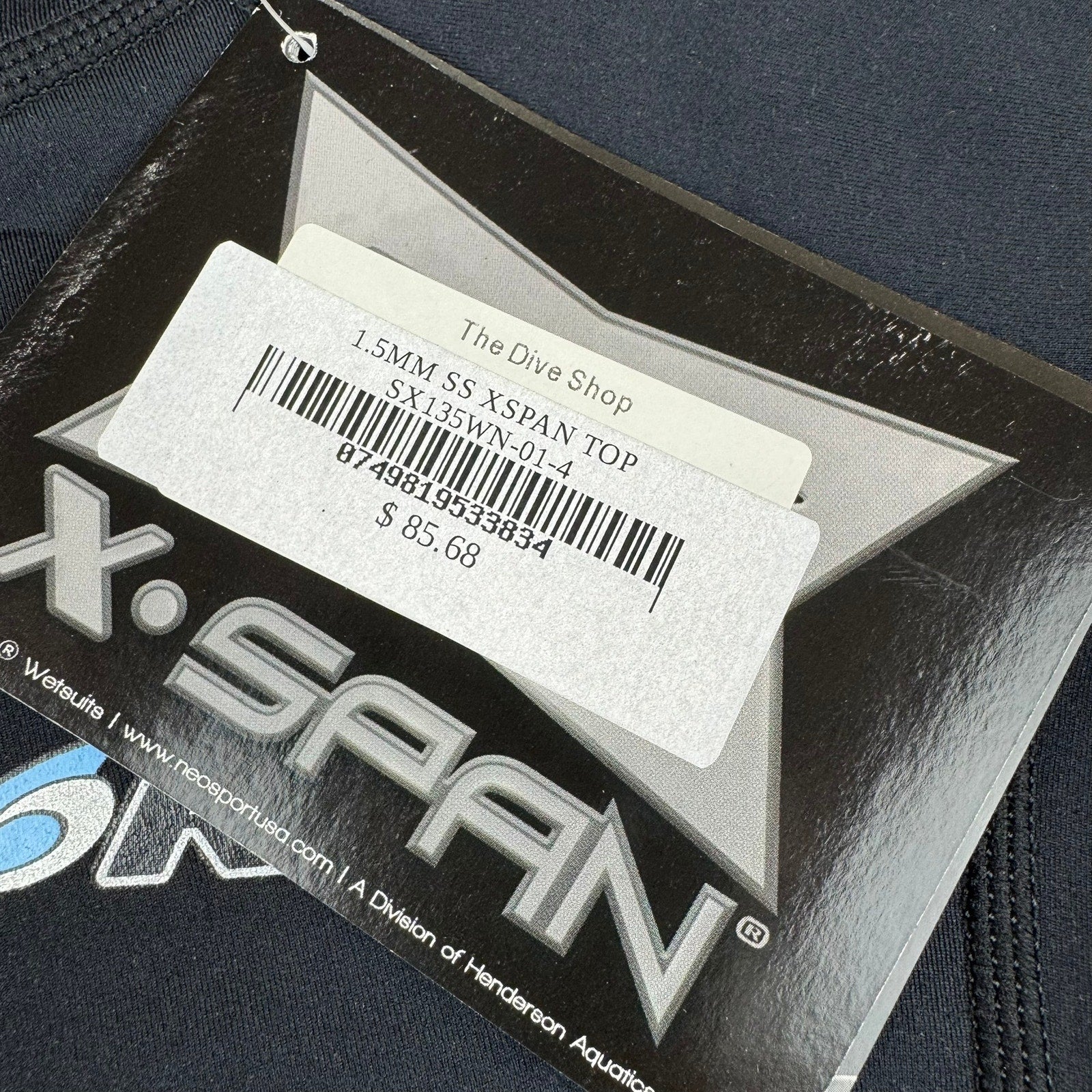 Neosport X-Span 1.5MM Wetsuit Top - Women's Size 4 - NWT