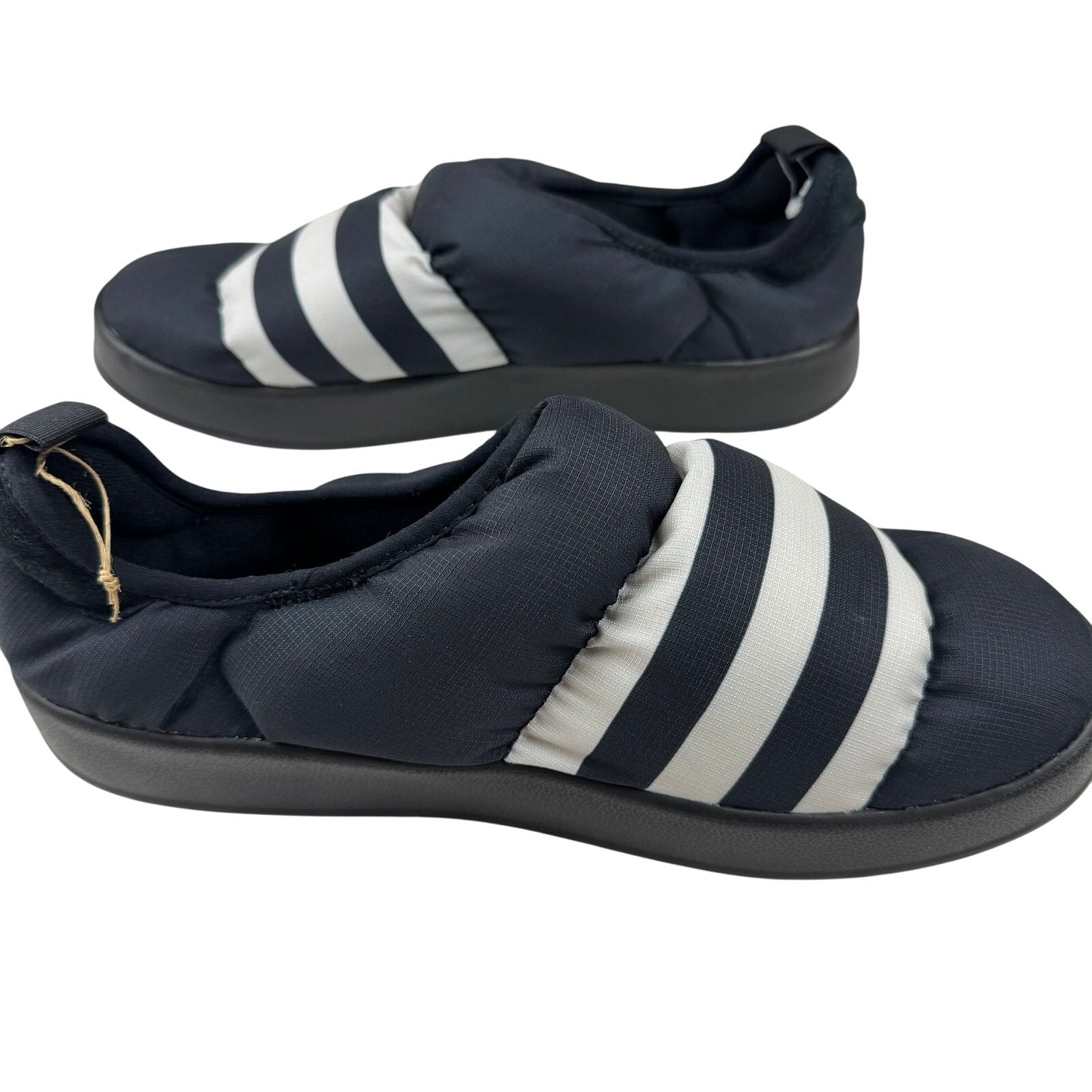 Adidas Puffylette Navy Blue Slides - Men's Size 11