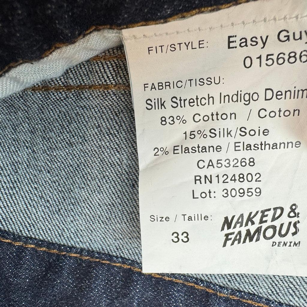 Naked & Famous Easy Guy Jeans - Size 33, 32 Inseam