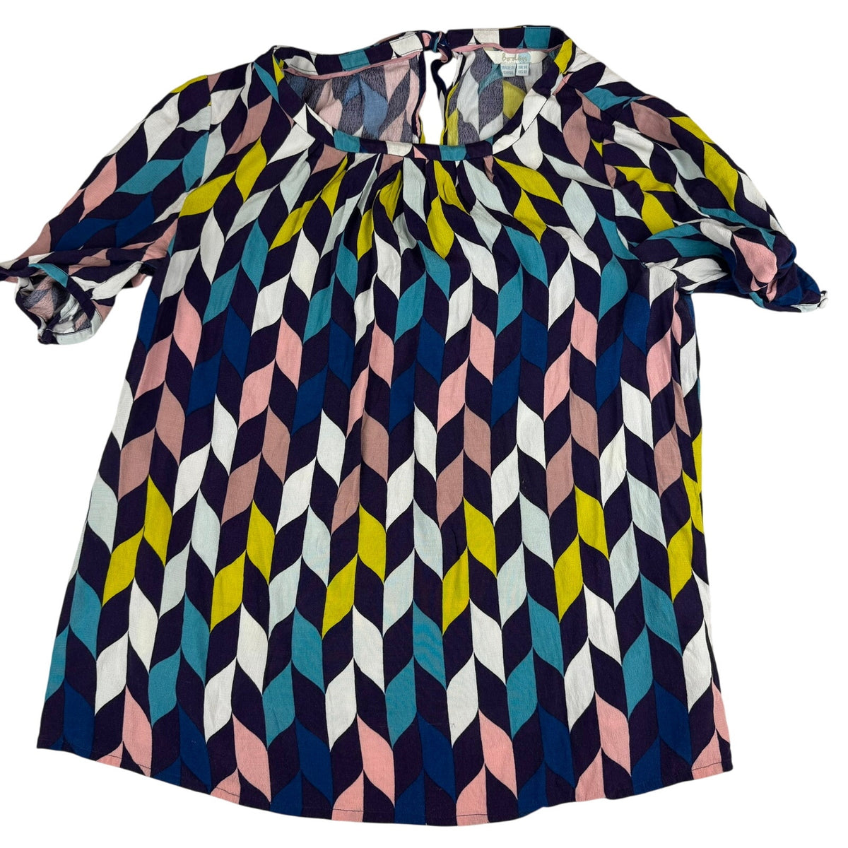 Boden Retro Disco Print Blouse - Size 10 - Excellent Condition