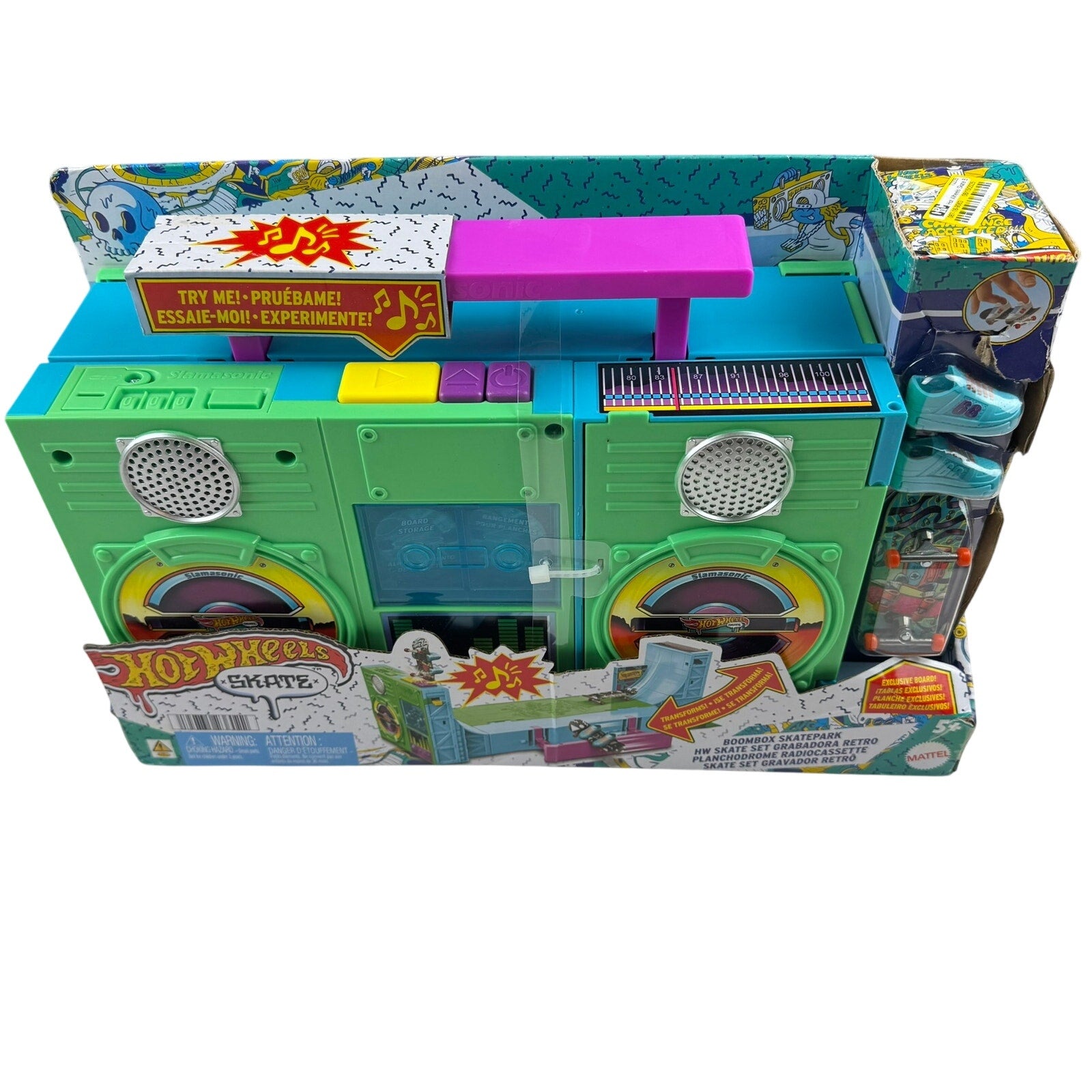 Hot Wheels Boombox Skate Set - New in Box