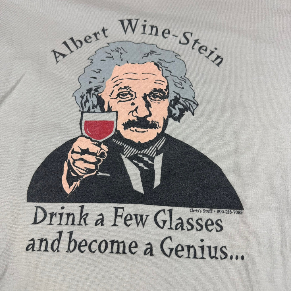 Vintage Albert Einstein "Wine-Stein" T-Shirt - Large