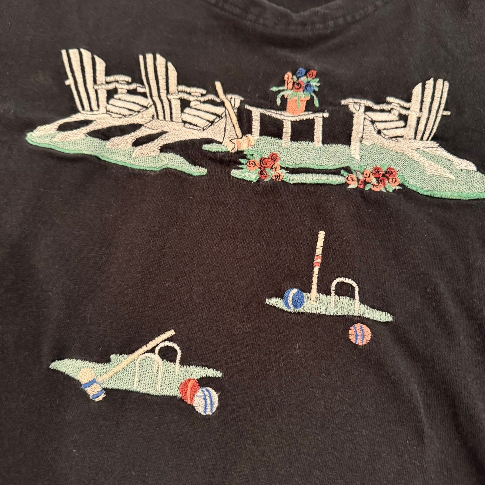 Vintage Van Heusen Croquet T-Shirt - Size Small