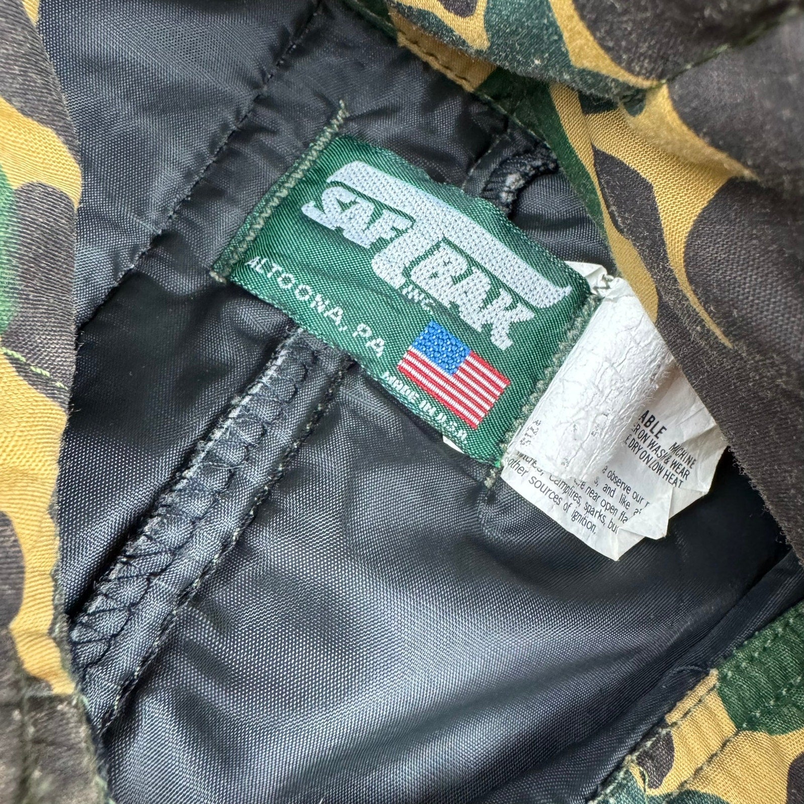 Saf T Bak Duck Camo Coverall Jumpsuit - Size Large/XL