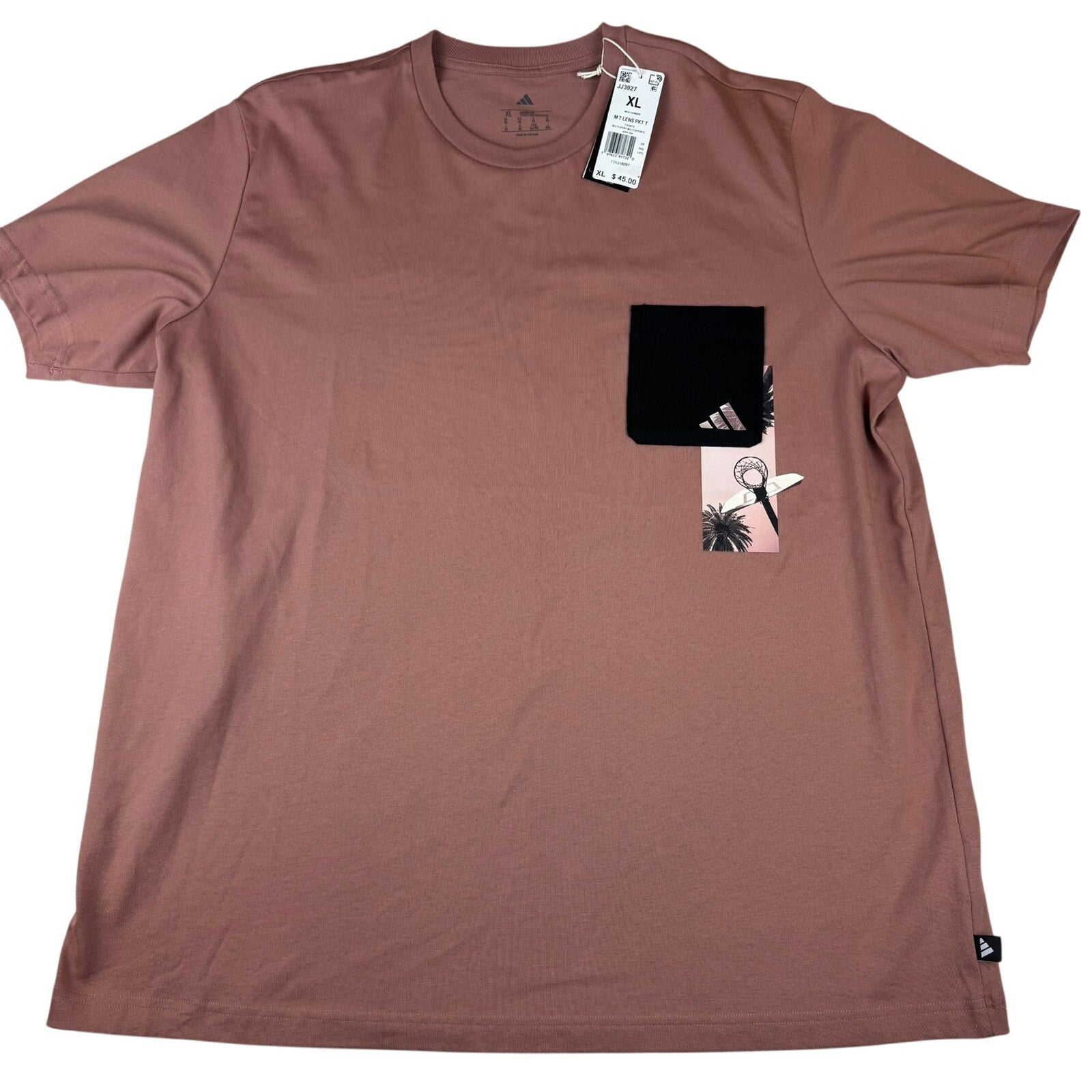 Adidas Basketball Pocket T-Shirt - Men's XL - New!