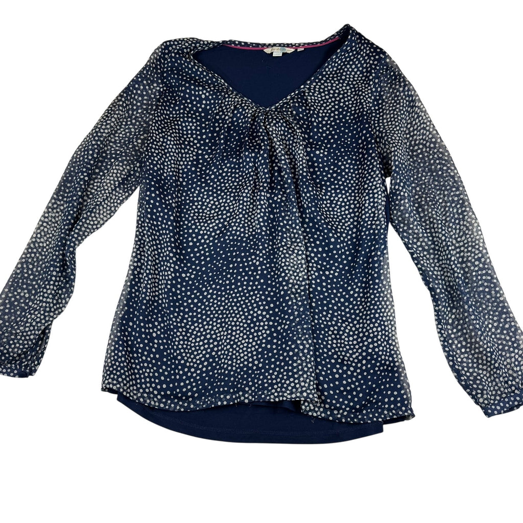 Boden Aubrey Jersey Chiffon Blouse Top - Size 10 - Excellent