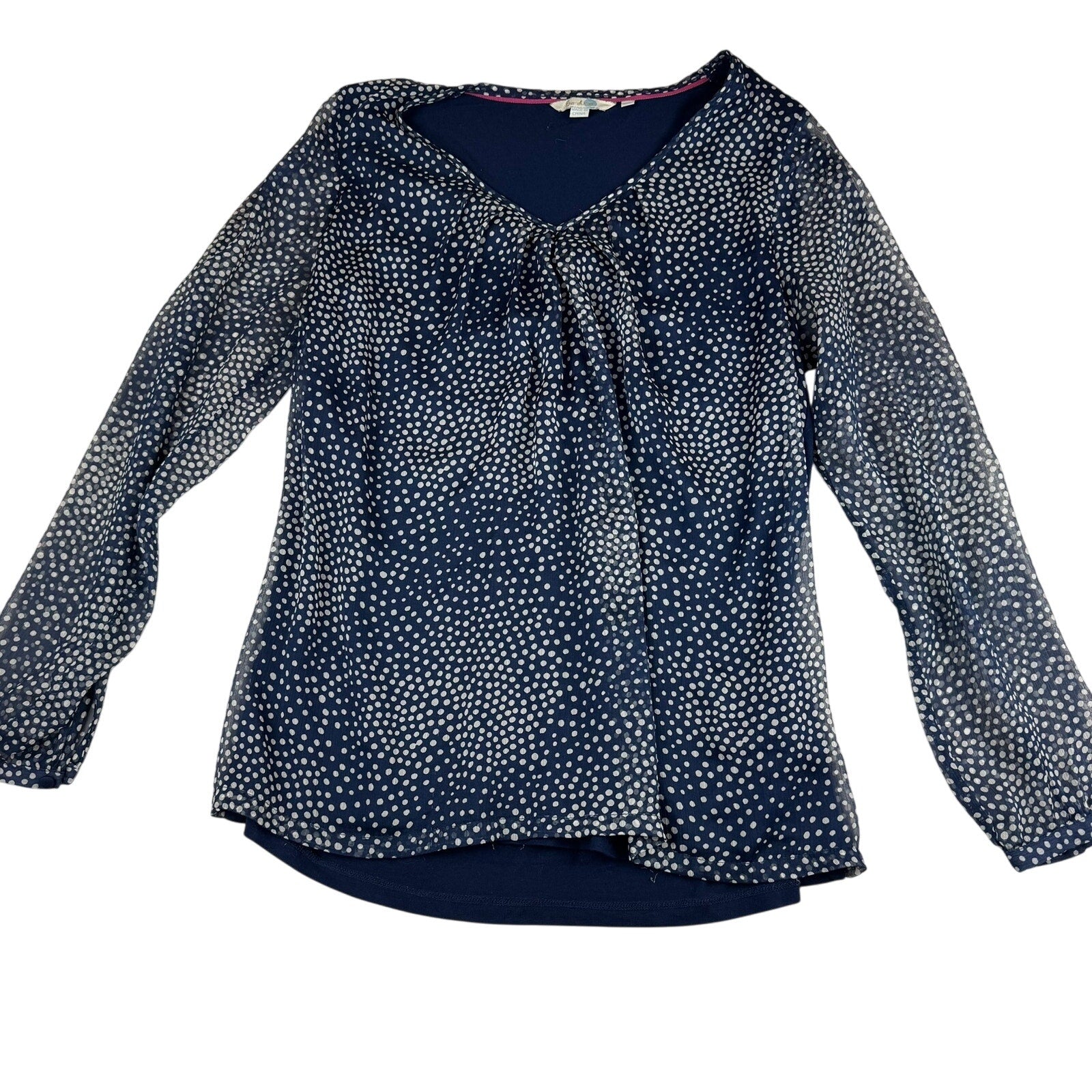 Boden Aubrey Jersey Chiffon Blouse Top - Size 10 - Excellent