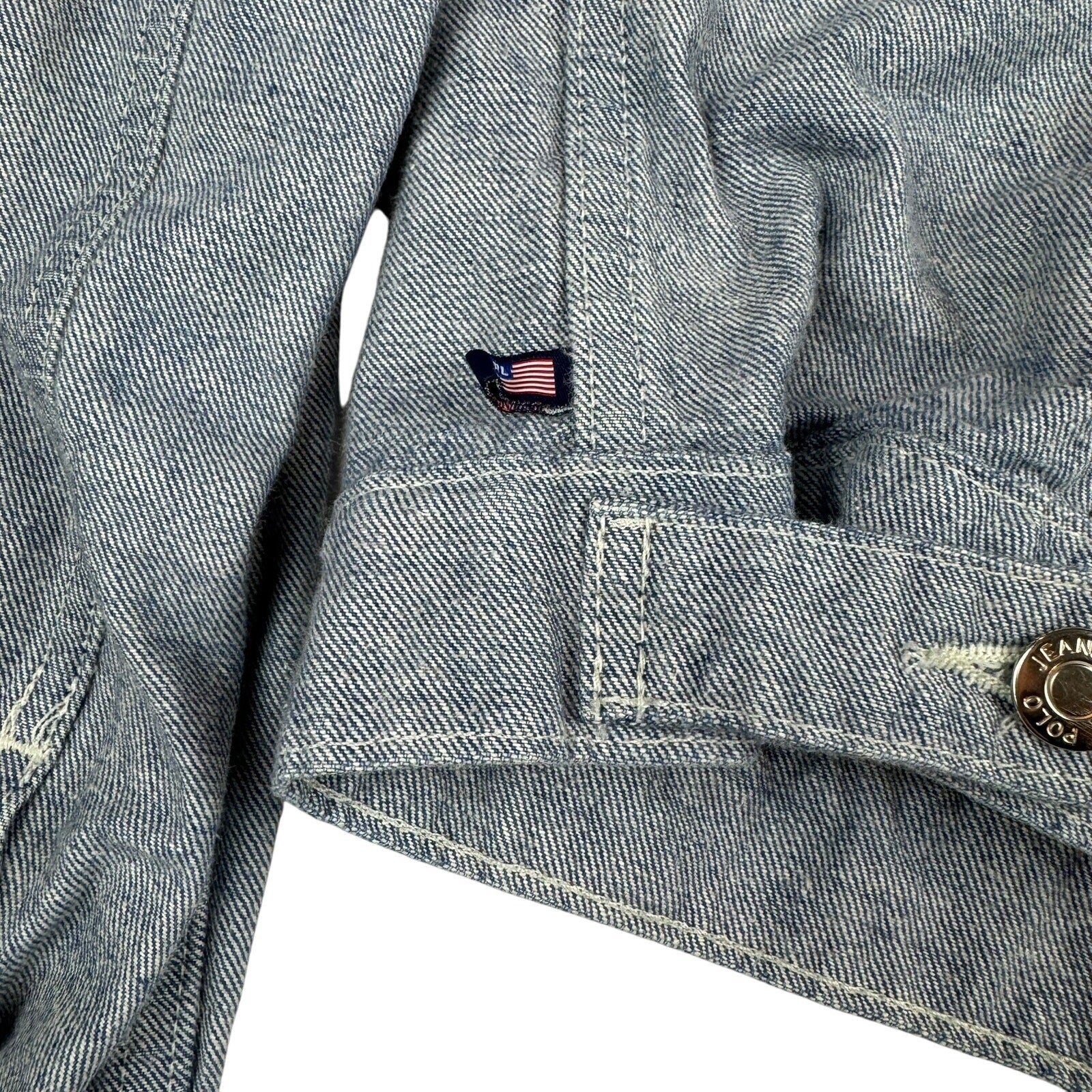 Polo Ralph Lauren Cropped Denim Jacket - Size Large