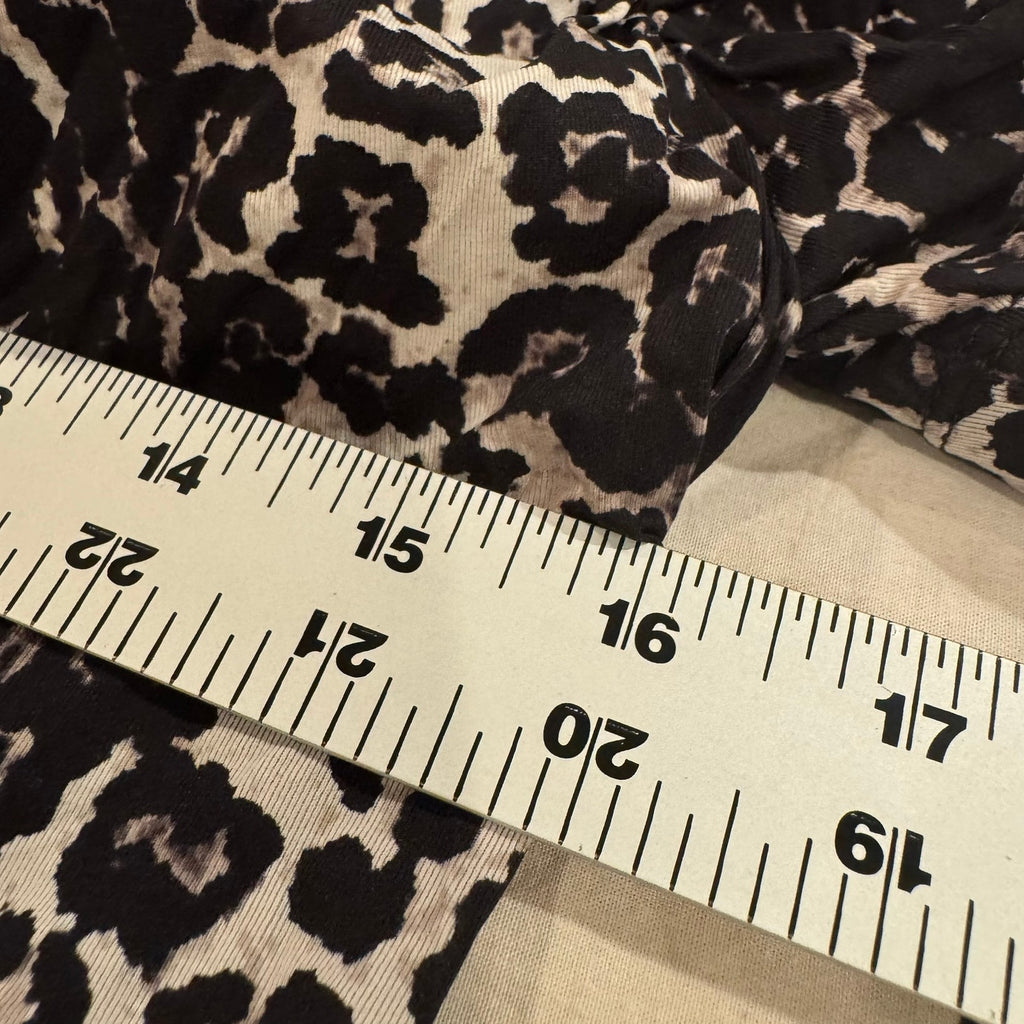 St. John Ruched Leopard Print Top - Size Medium