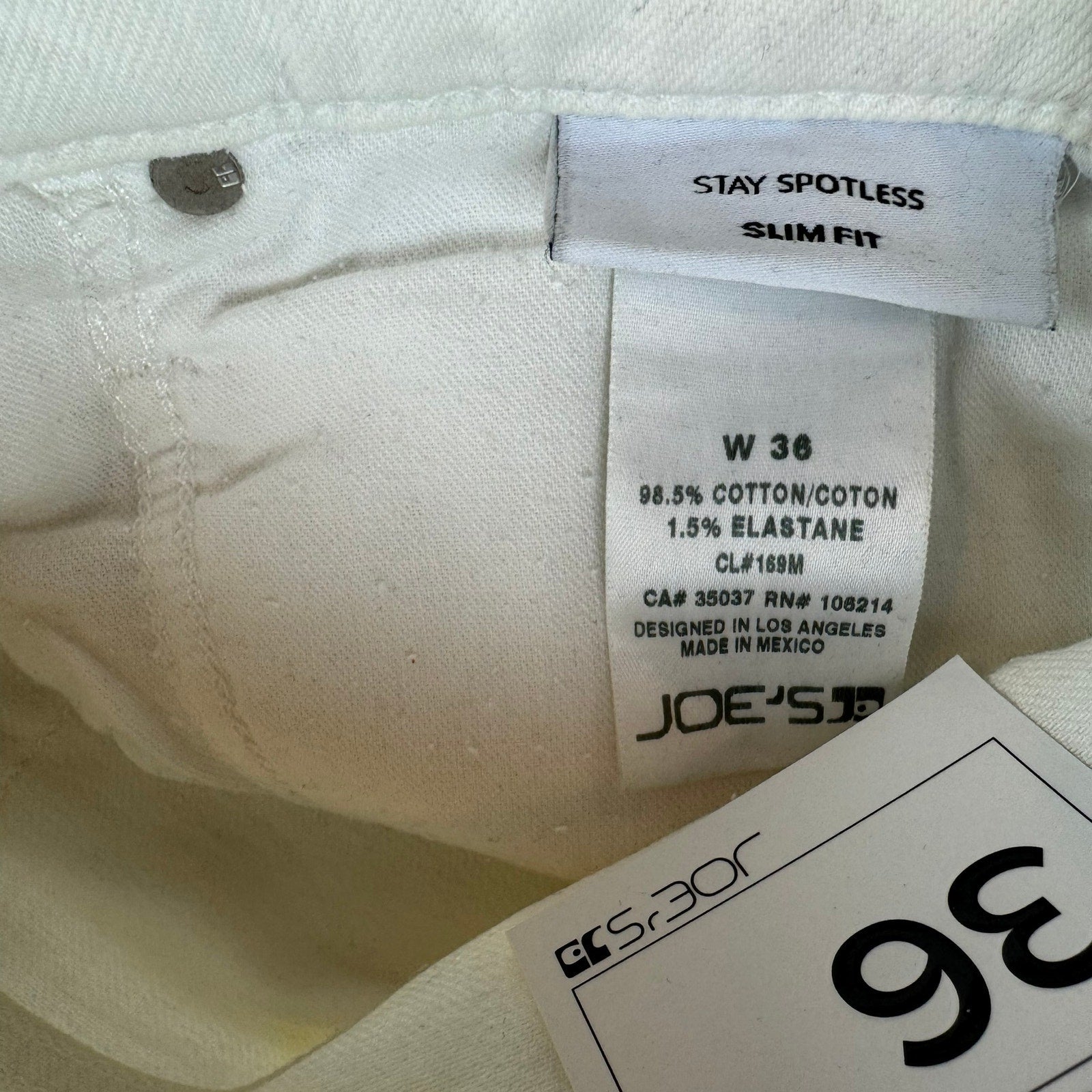 Joe's Jeans - Men's White Spotless Denim - 36x33 - NWT