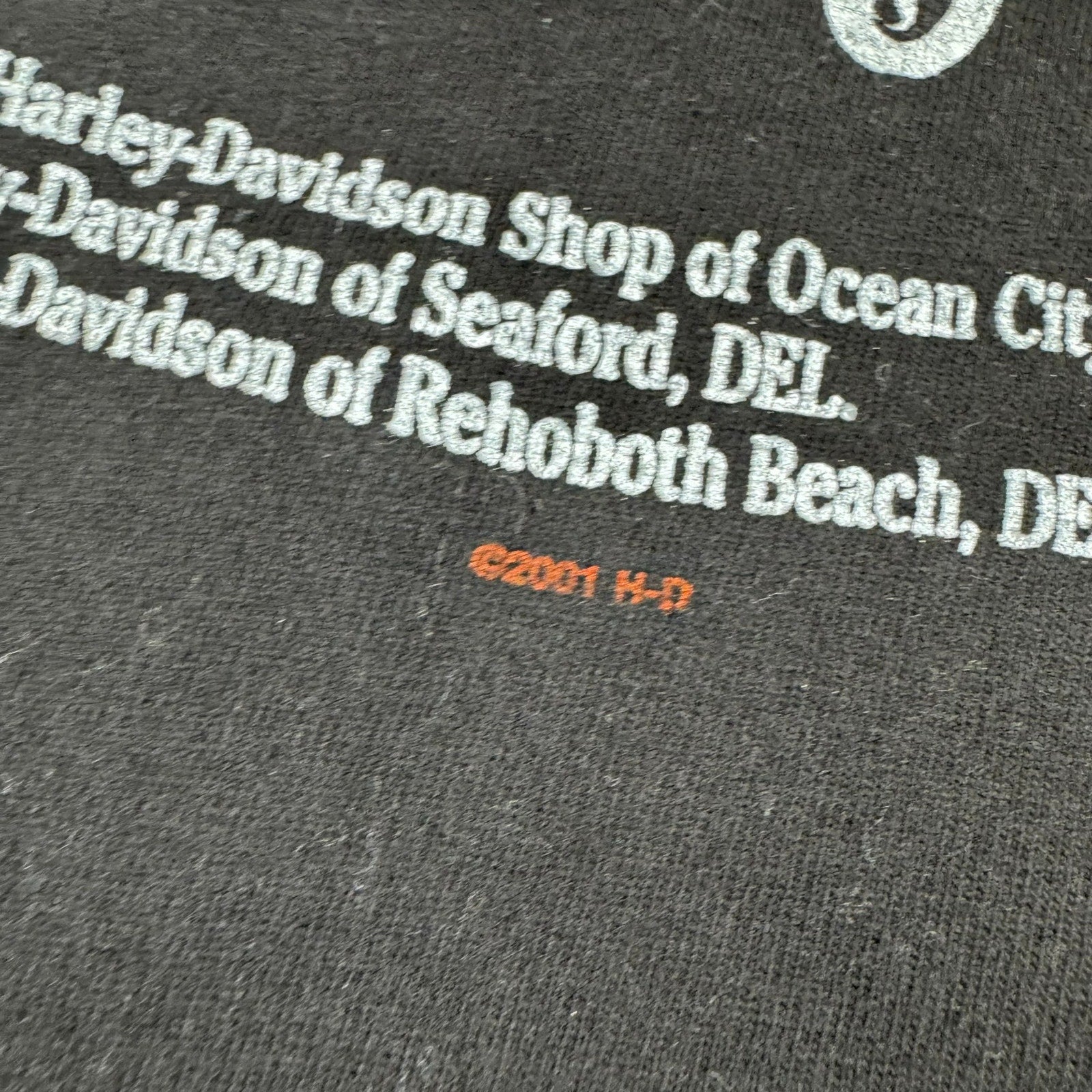 Vintage Y2K Harley Davidson Delmarva T-Shirt - 2001