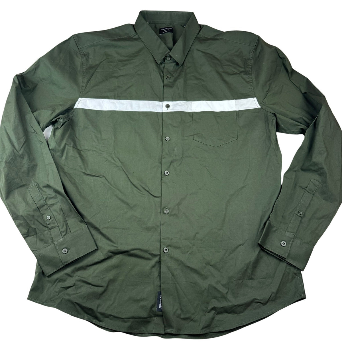 7 Diamonds Men's Green Button Down Shirt - Size XXL