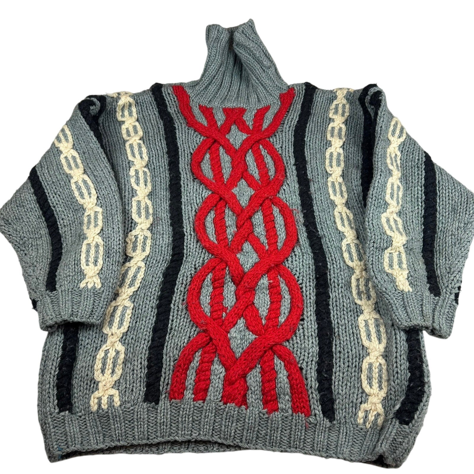 Vintage Y2K Union Bay Cable Knit Sweater - Medium