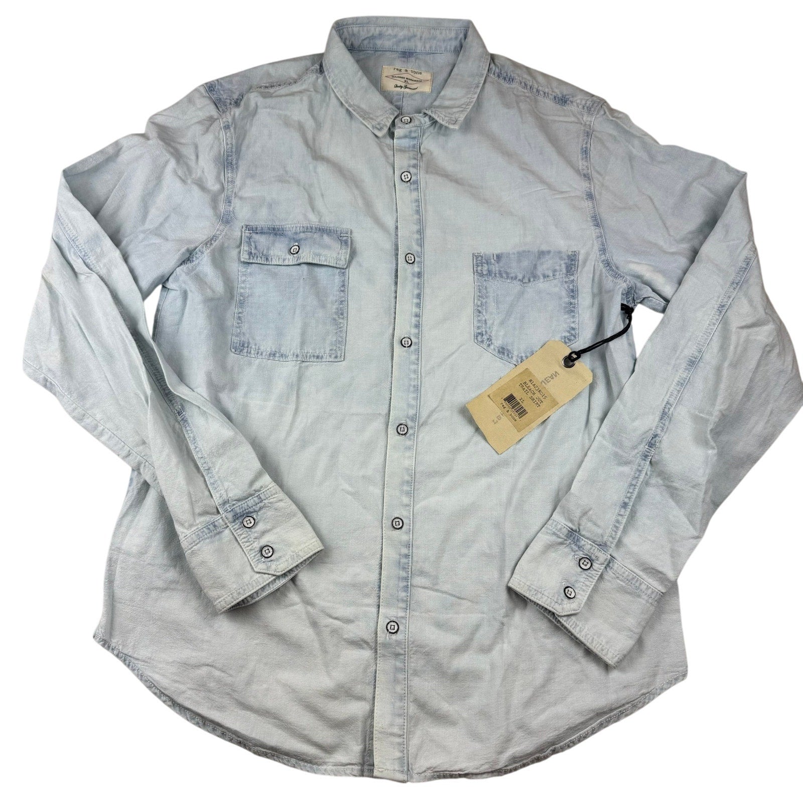 Rag & Bone Bleached Out Trail Button Down Shirt - XL