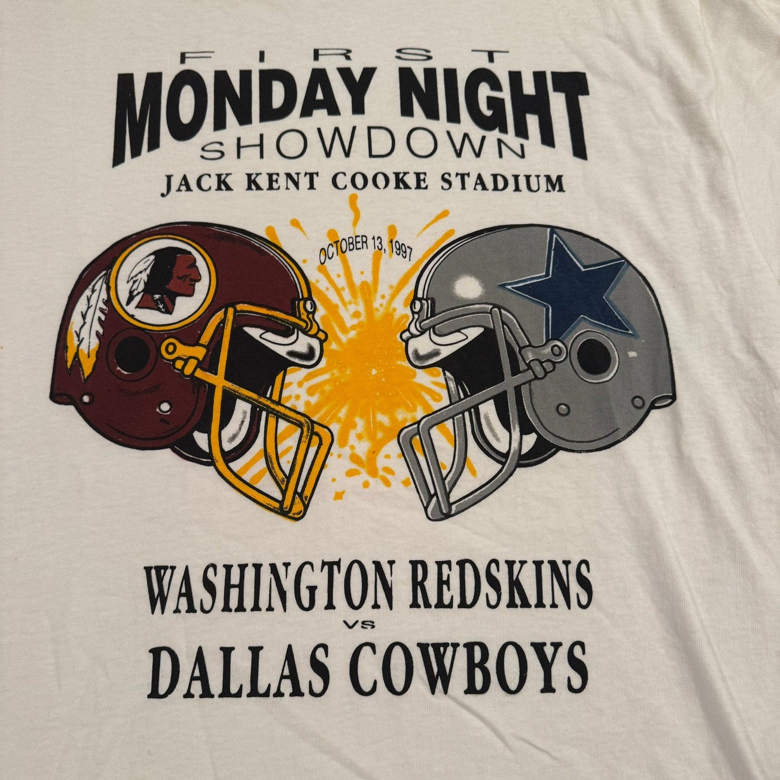 Vintage Redskins Cowboys Monday Night Football T Shirt