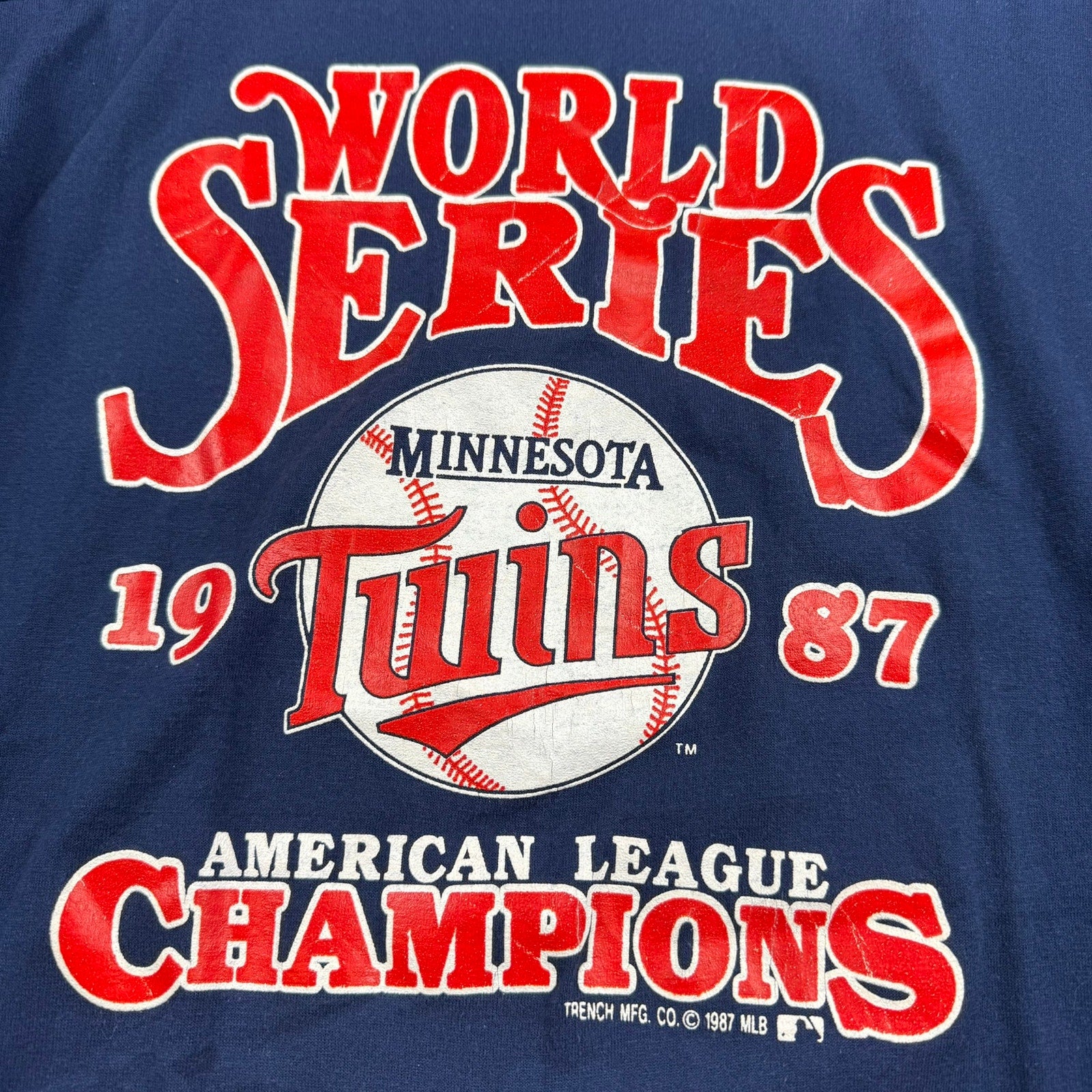 Vintage 1987 Minnesota Twins Champions T-Shirt - Size Large