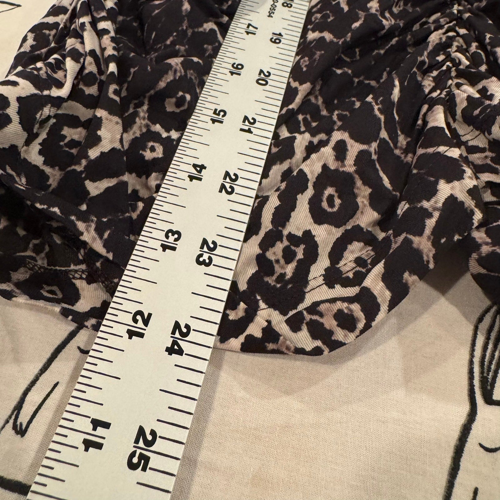 St. John Ruched Leopard Print Top - Size Medium
