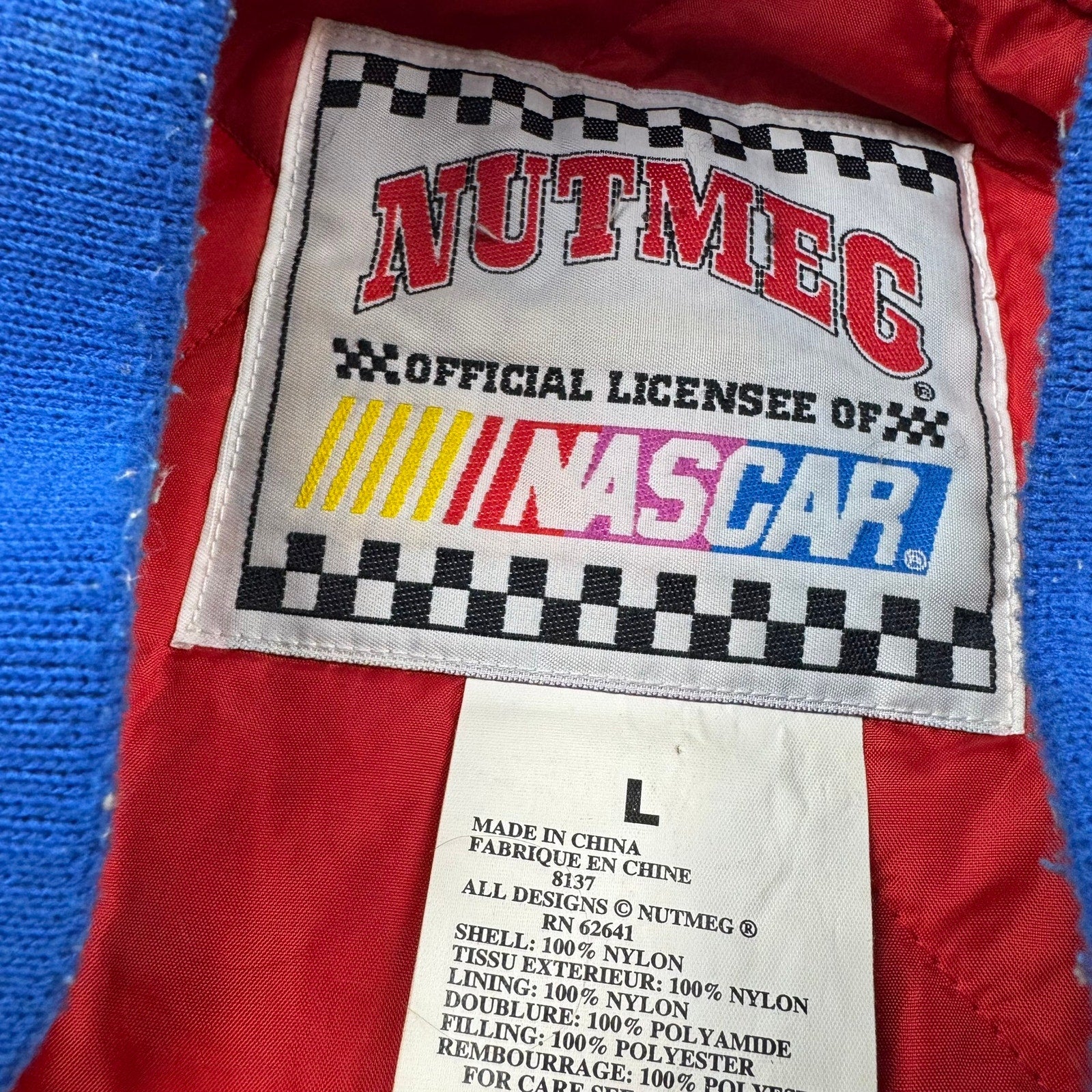 Vintage Jeff Gordon Nascar Nutmeg Bomber Jacket - Large