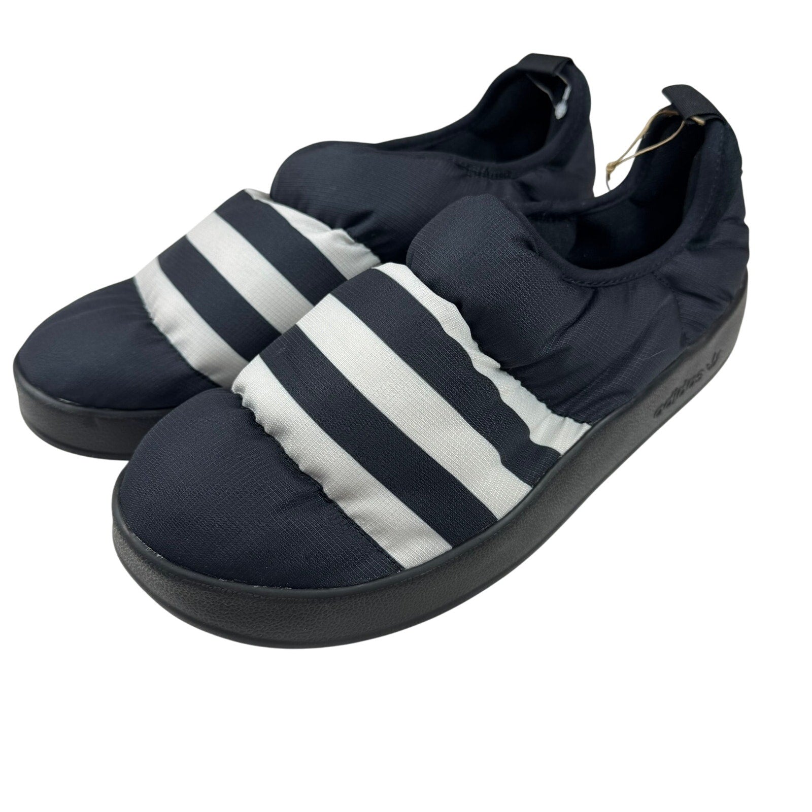 Adidas Puffylette Navy Blue Slides - Men's Size 11